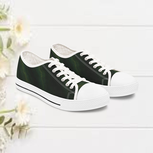 Low Top Sneakers - PrairieSpirits Collection, Green Marble