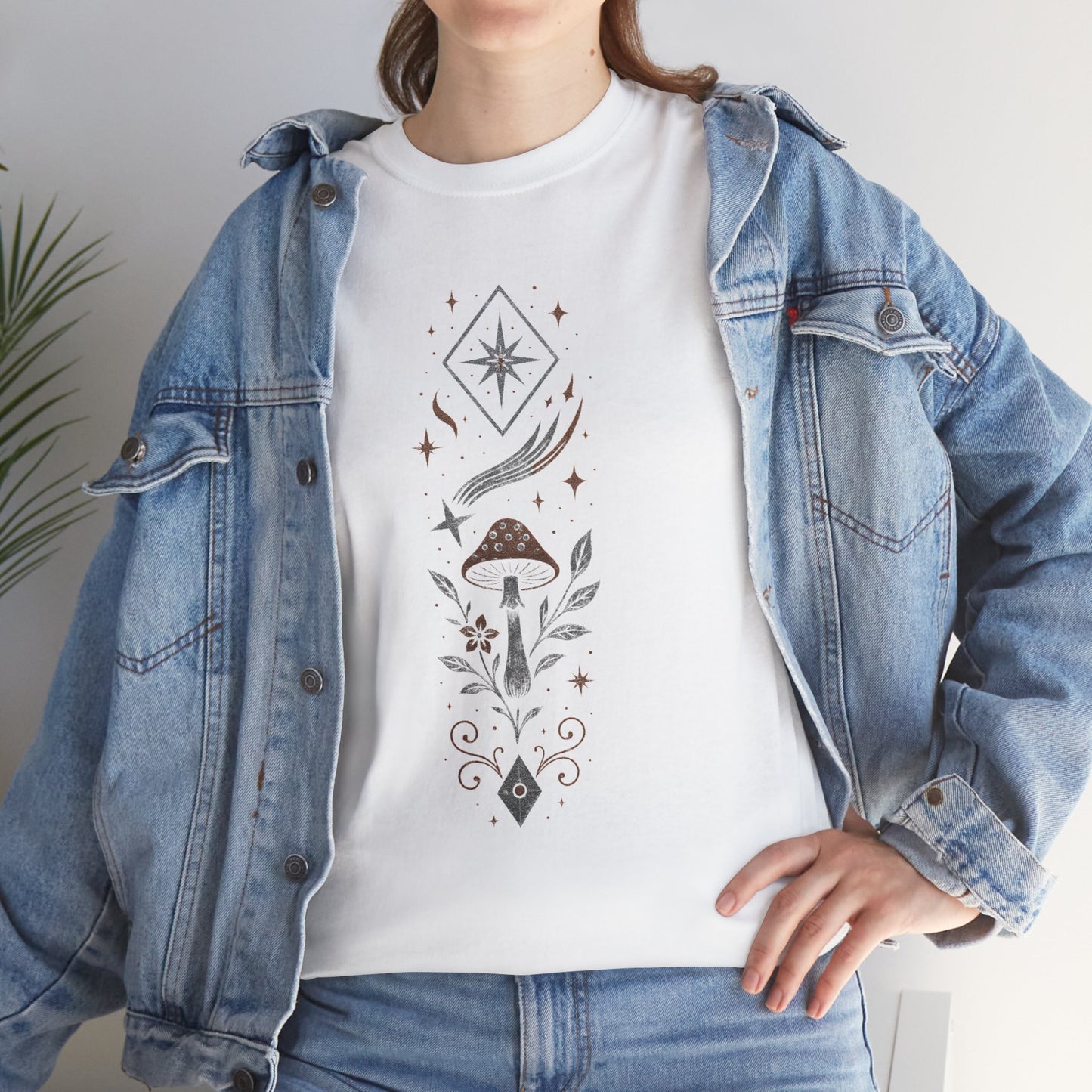 Boho Tee - Stardust Bloom, Portal of the Shroom Design