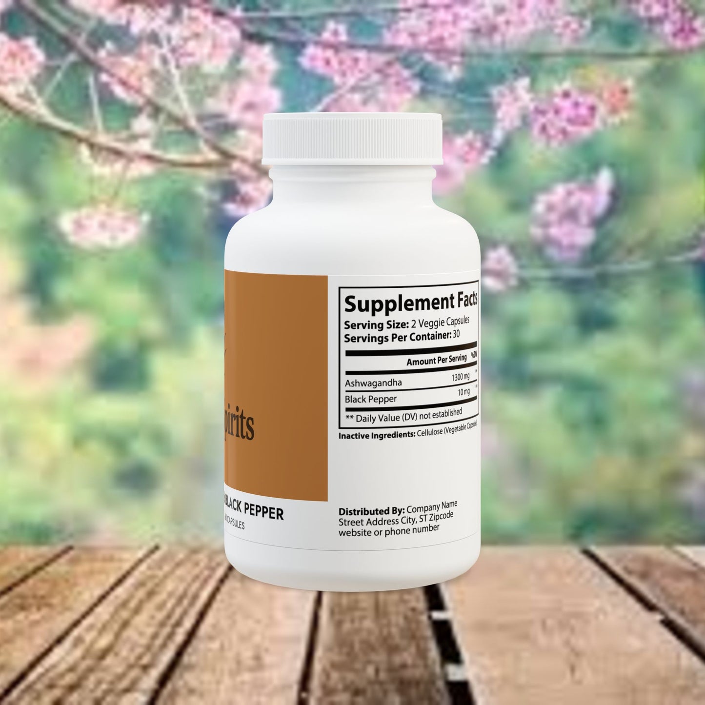 Ashwagandha and Black Pepper Supplement (60 capsules)