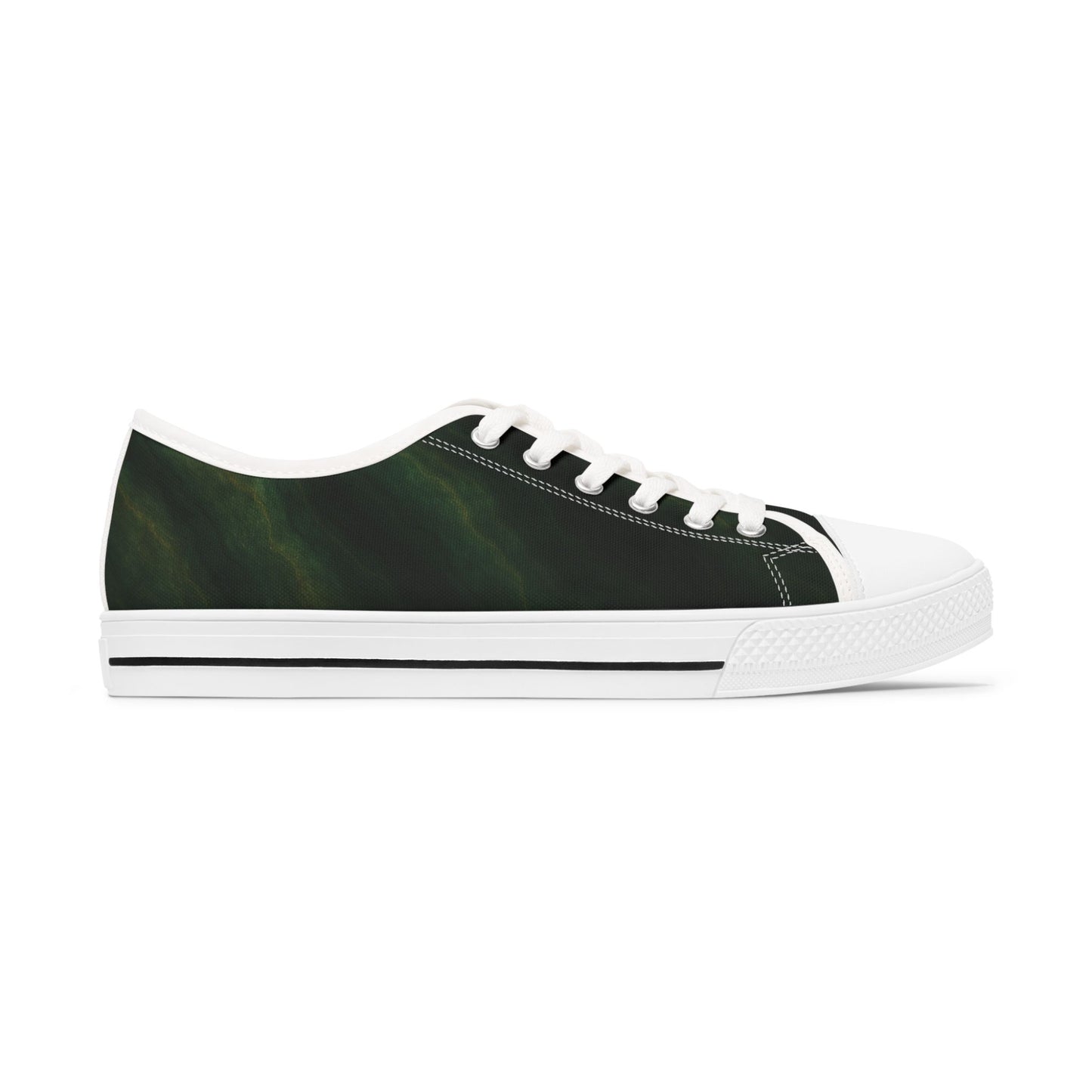 Low Top Sneakers - PrairieSpirits Collection, Green Marble