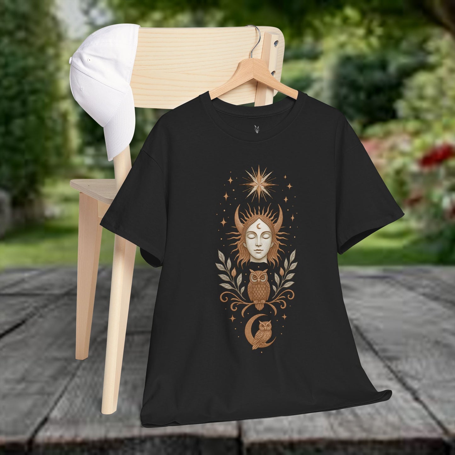 Boho Tee - Moonlight Oracle: Keeper of Wisdom Design