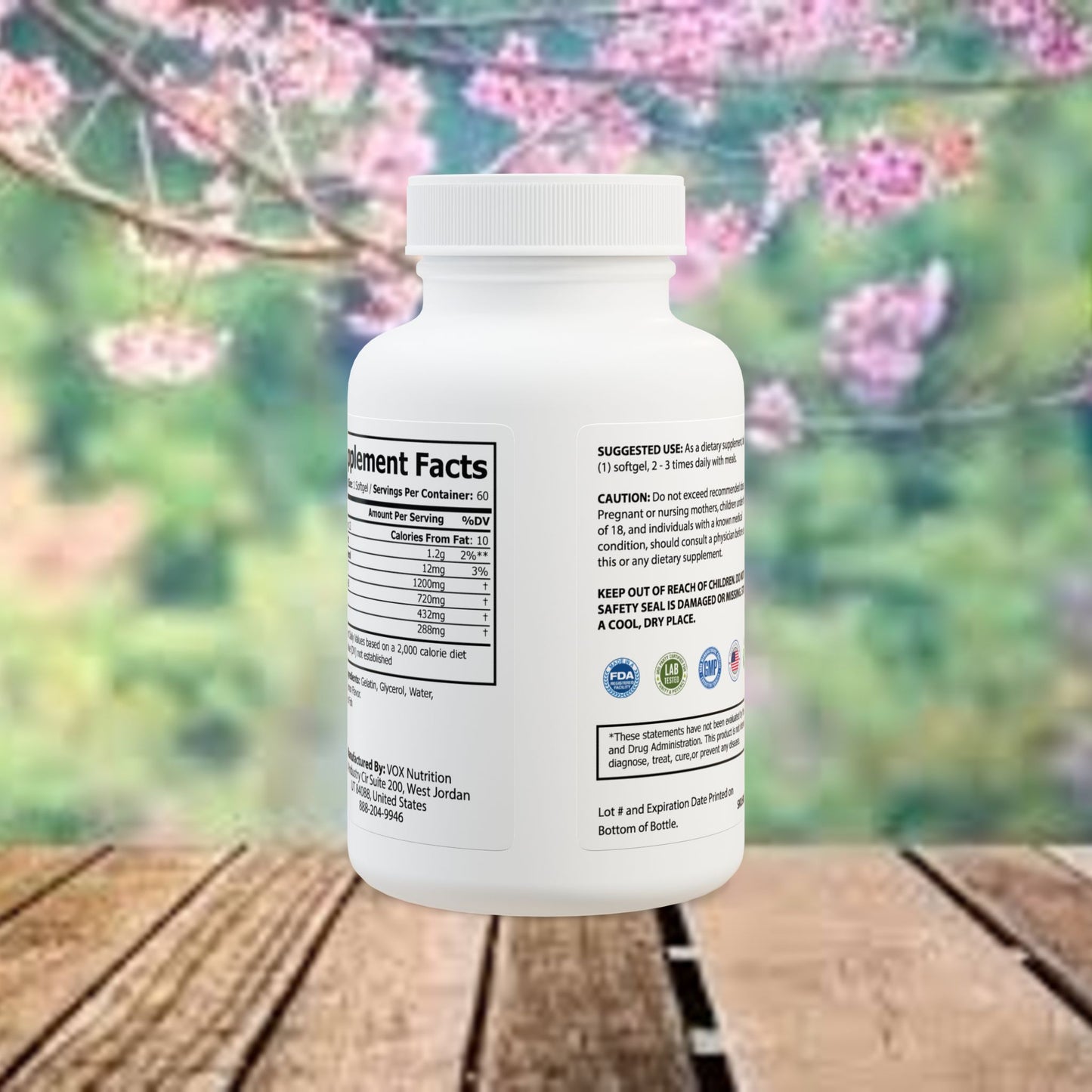 Omega 3 Fish Oil Supplement (60 Softgels)