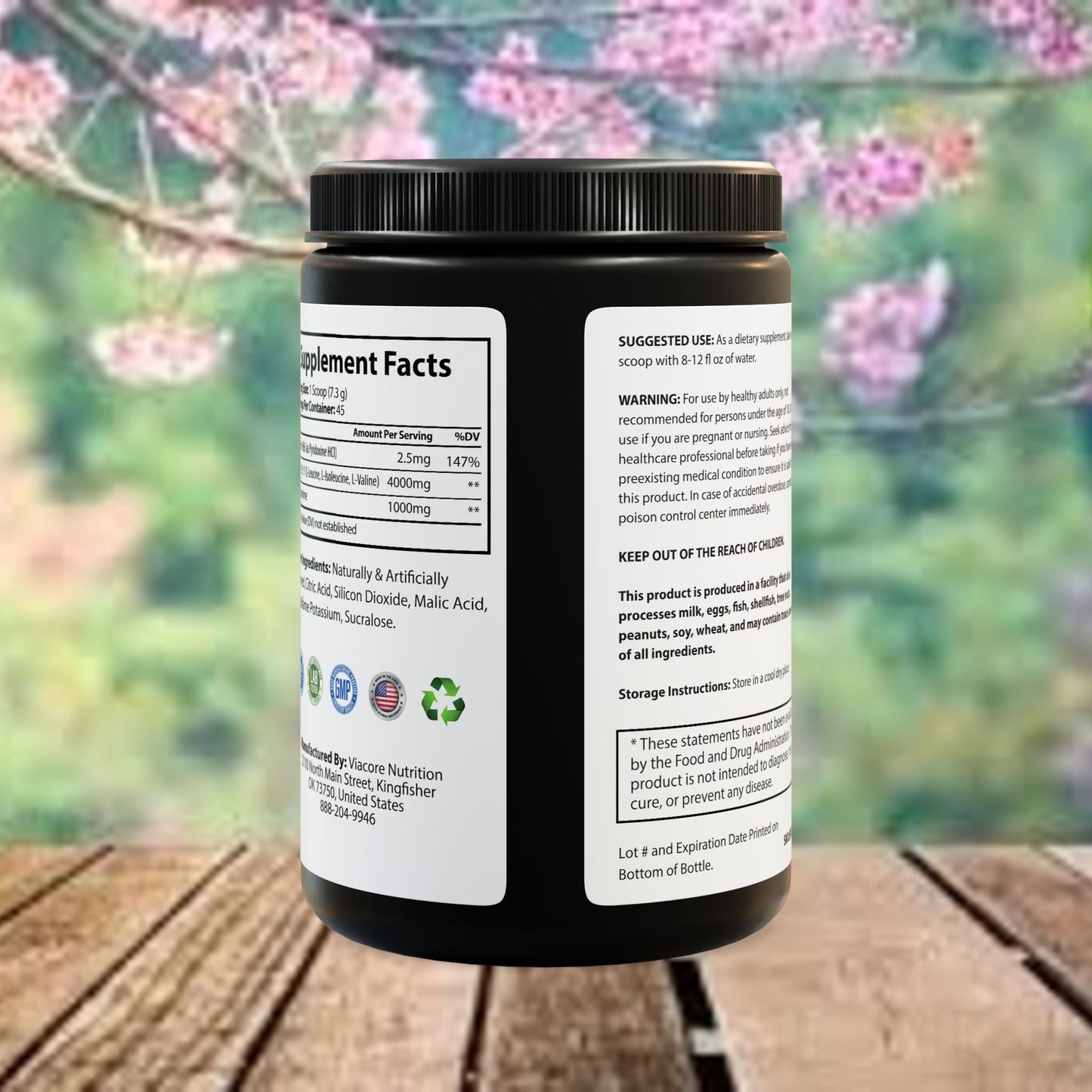 BCAA Supplement, Watermelon (325g, 11.46oz, 45 servings)