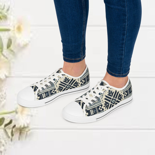 Low Top Sneakers - PrairieSpirits Collection, Boho