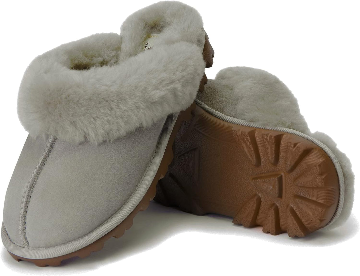 Women'S Genuine Australian Sheepskin Slippers, 100% Shearling, 8Mm Memory-Foam, Hard Bottom Slipper