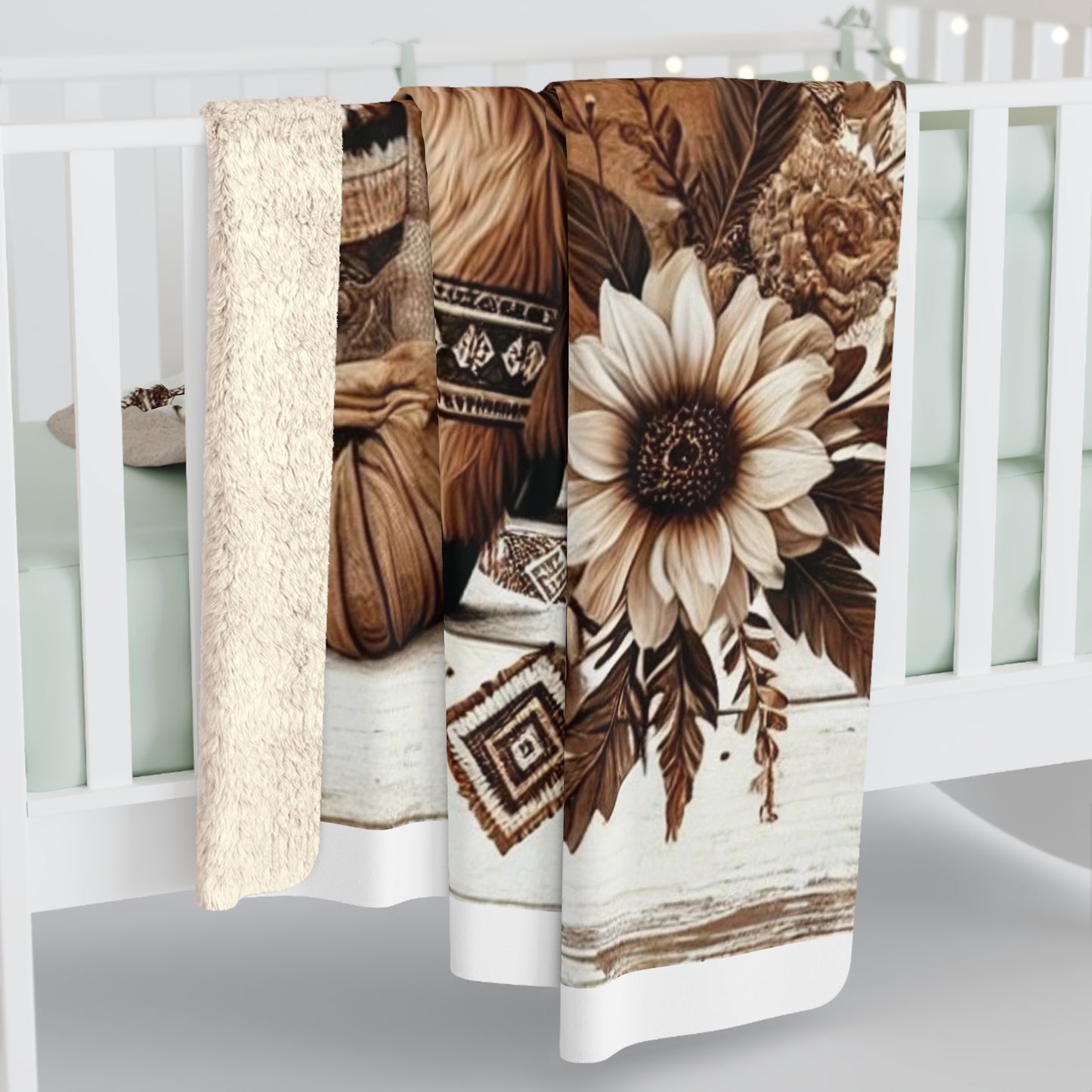 Sherpa Fleece Throw Blanket - PrairieSpirits MiniMoo Collection