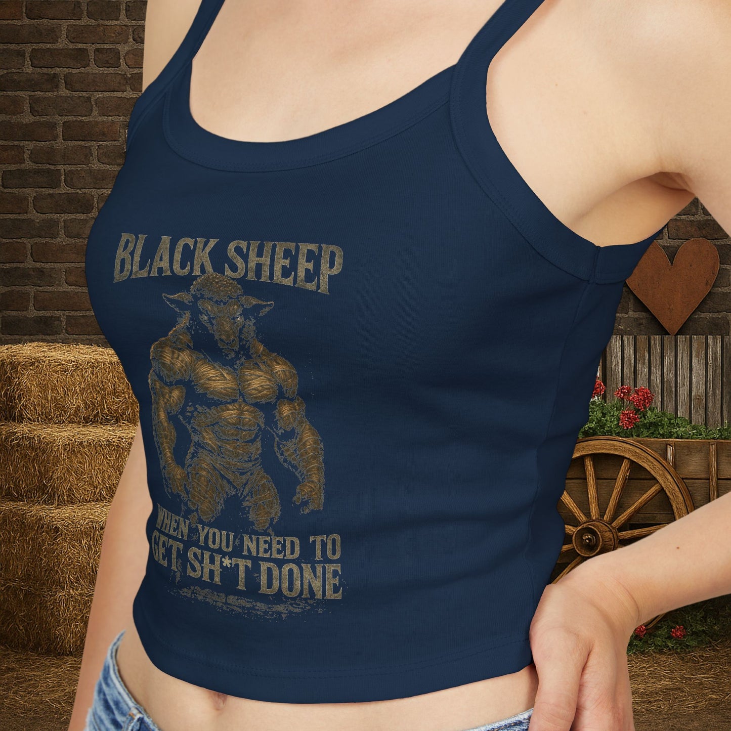 Black Sheep Spaghetti Strap Tank Top - When You Need to Get Sh*t Done