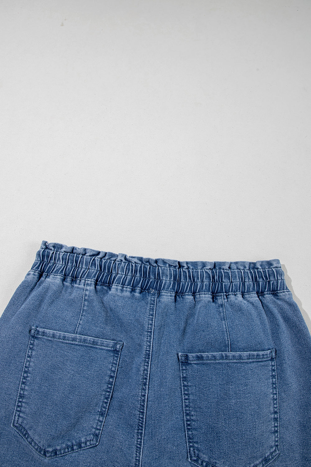 Ashleigh Blue Drawstring High Waist Casual Denim Shorts