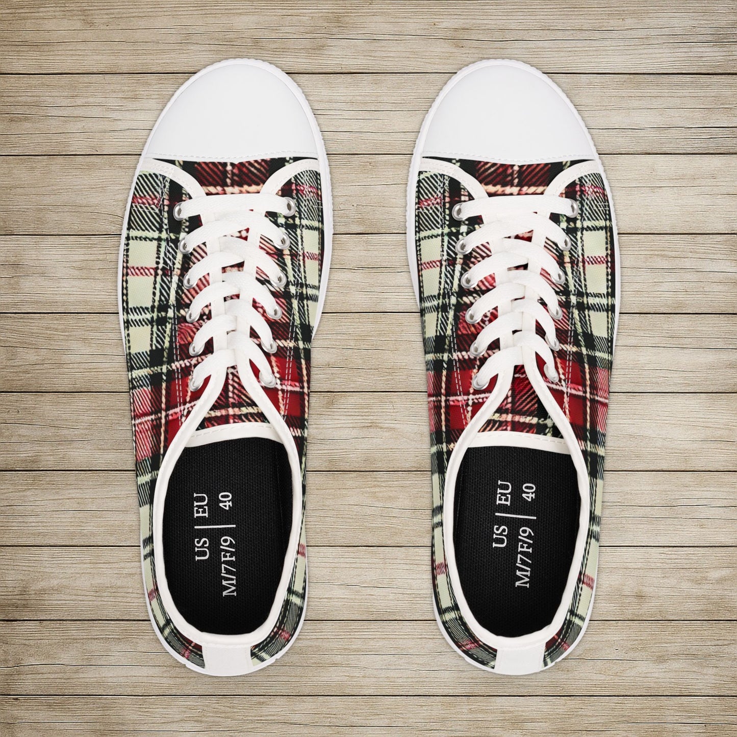 Low Top Sneakers - PrairieSpirits Collection, Plaid