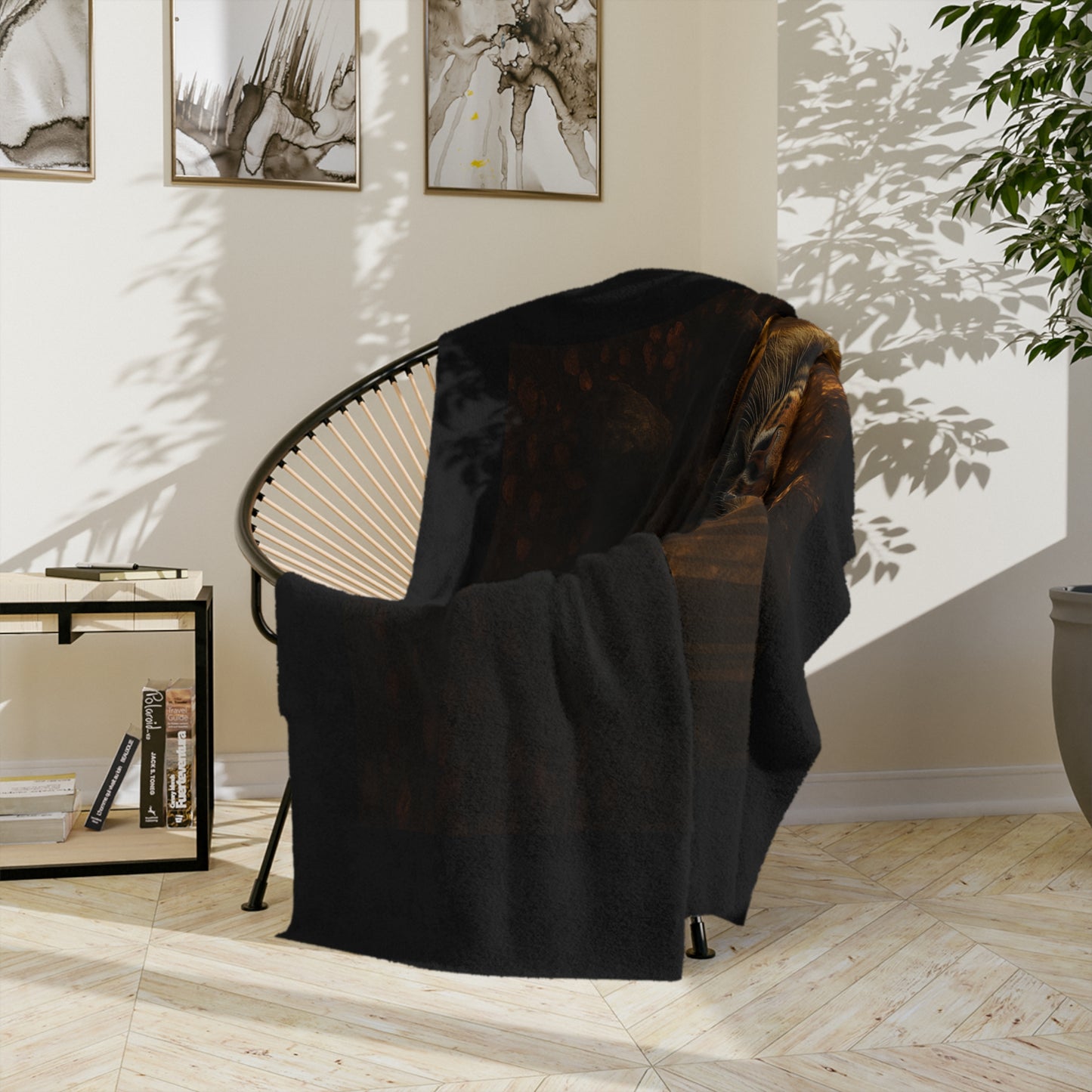 KhaN Tiger Family  Velveteen Blanket -  by PrairieSpirits