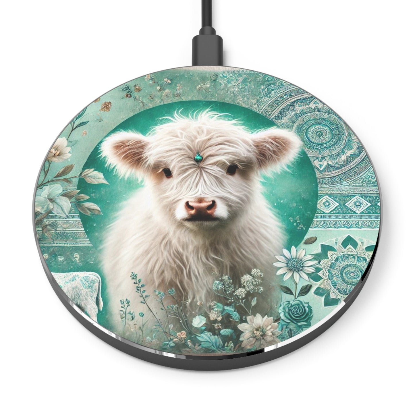 MiniMoo Turquoise Charger - PrairieSpirits Designers Collection