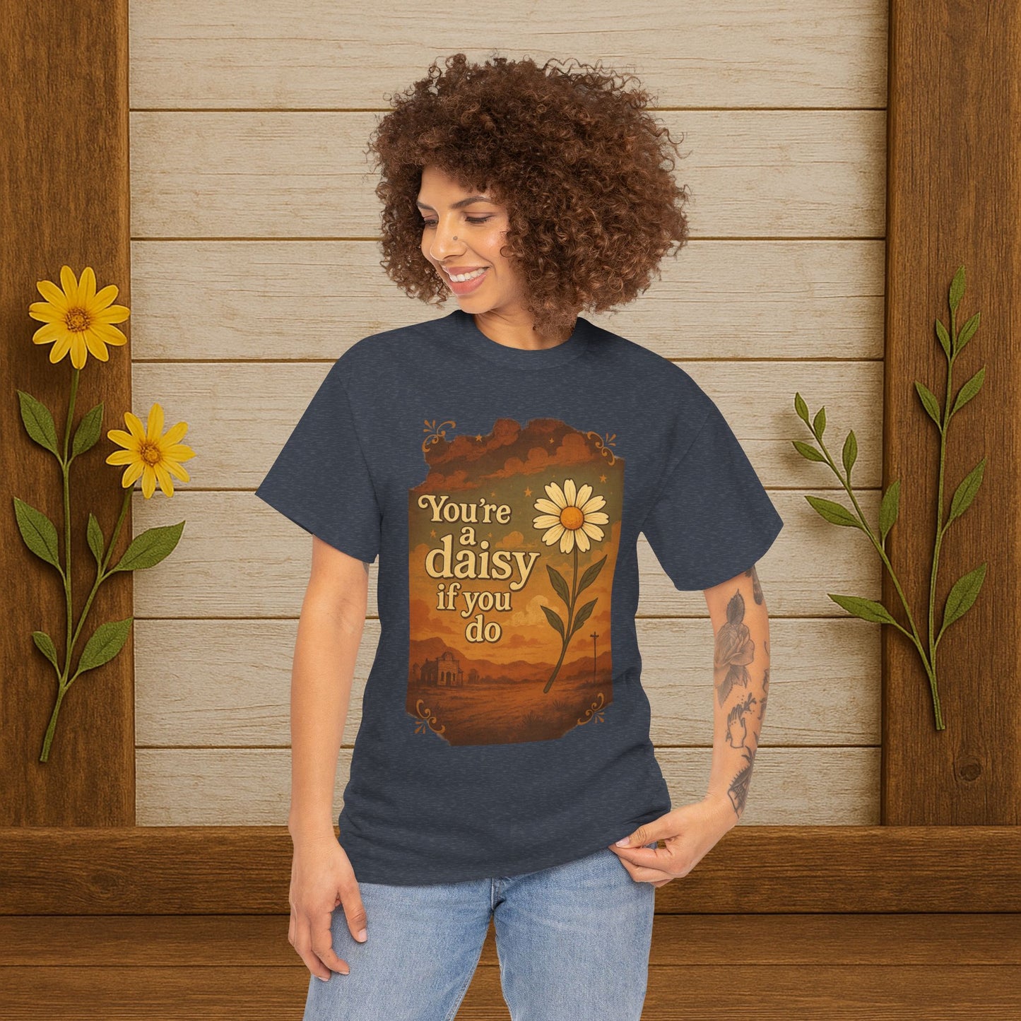 Vintage Daisy Unisex Tee - PrairieSpirits Designers Collection