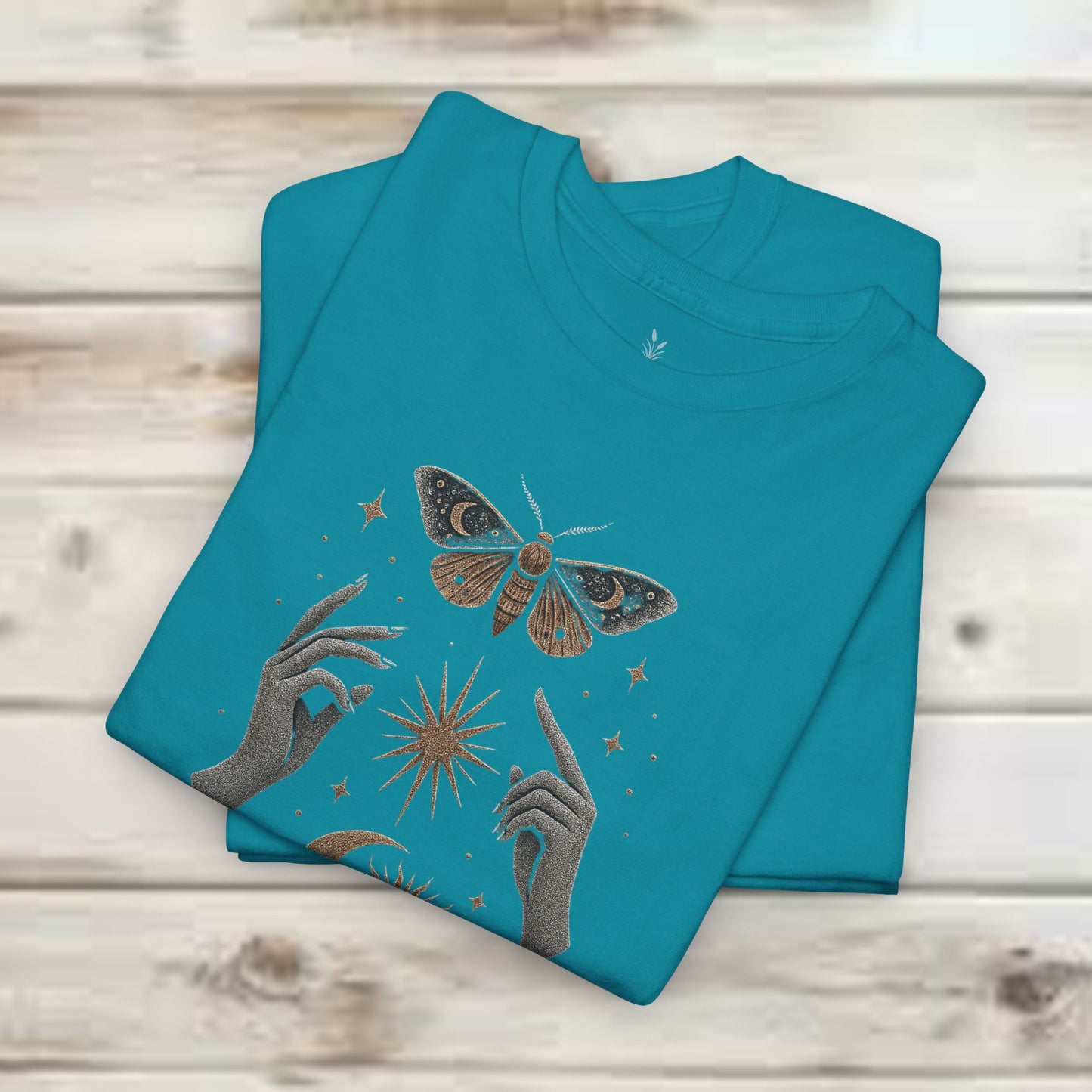 Boho Tee - Mystic Offering: Lunar Wisdom & Divine Flow Design