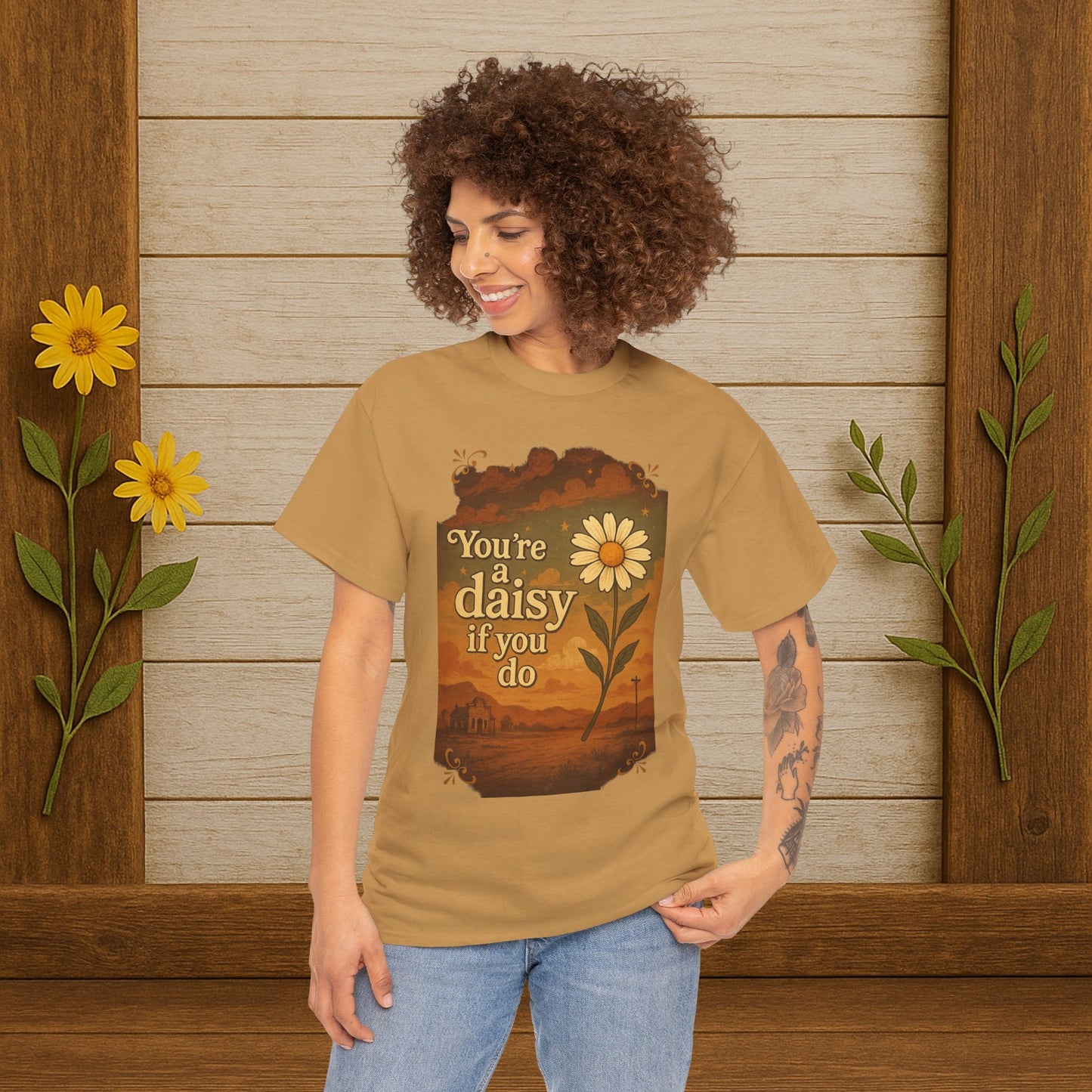 Vintage Daisy Unisex Tee - PrairieSpirits Designers Collection