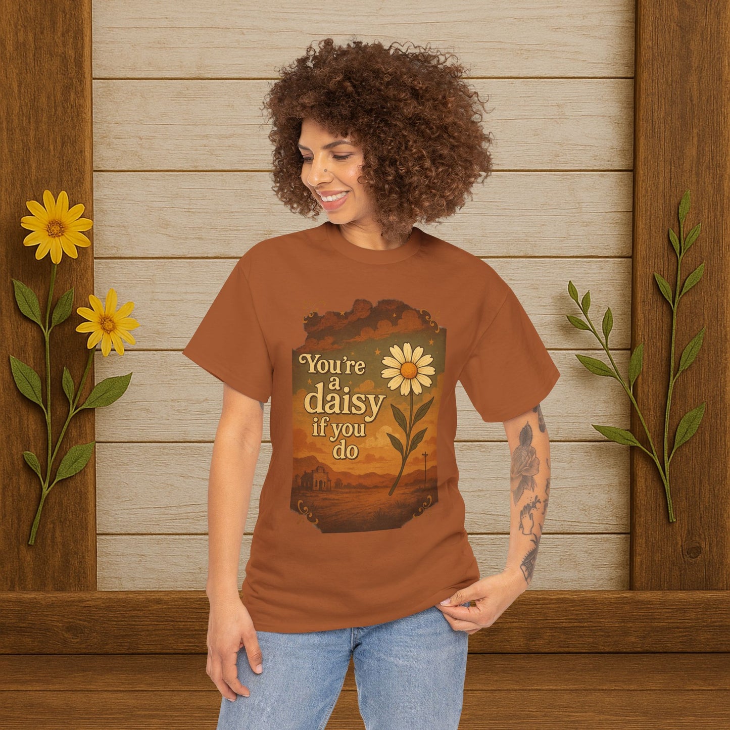 Vintage Daisy Unisex Tee - PrairieSpirits Designers Collection