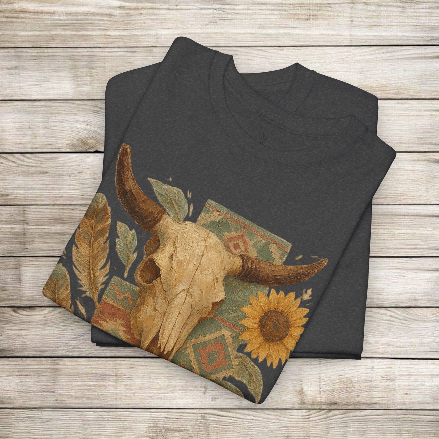 Boho Floral Tee - Unisex Heavy Cotton