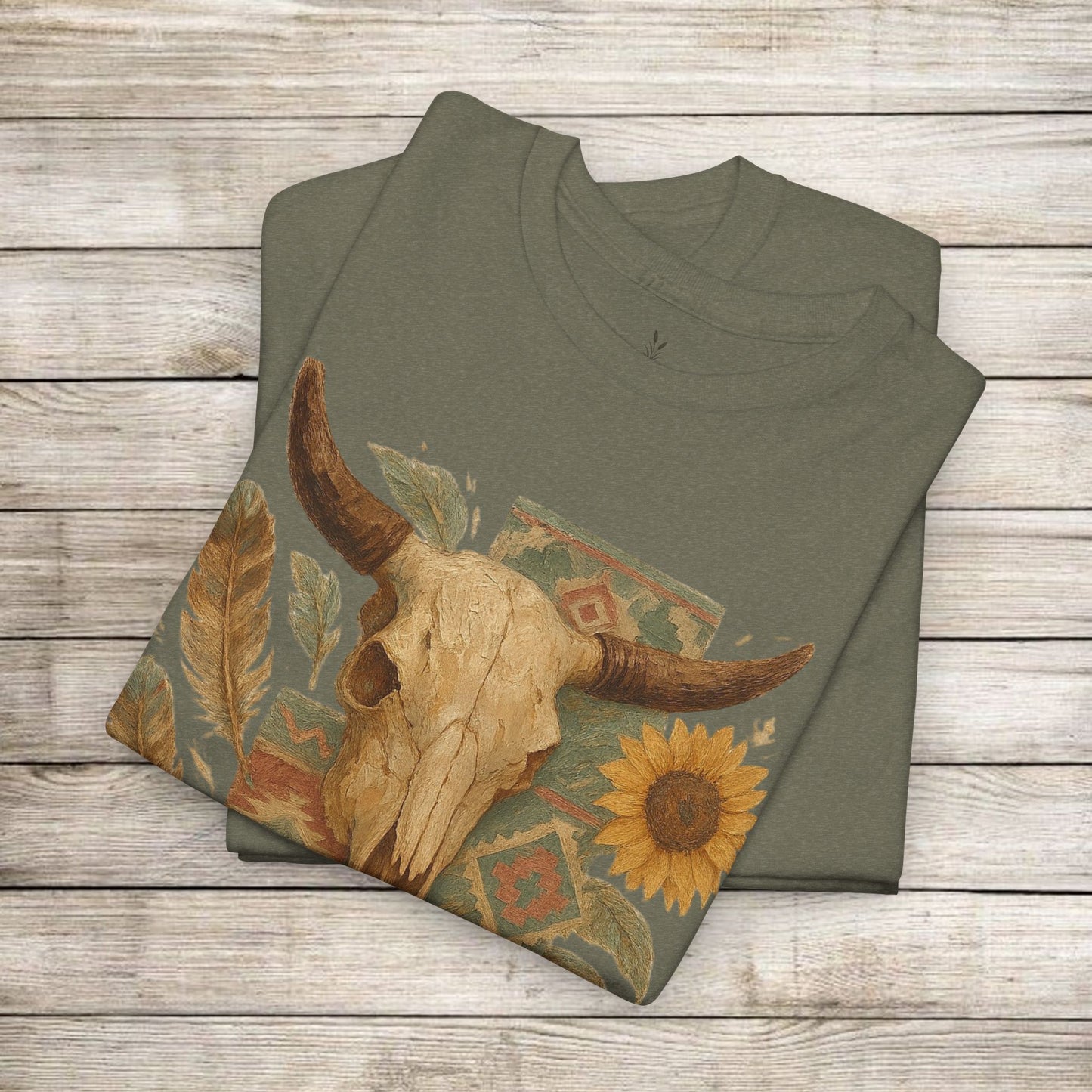 Boho Floral Tee - Unisex Heavy Cotton