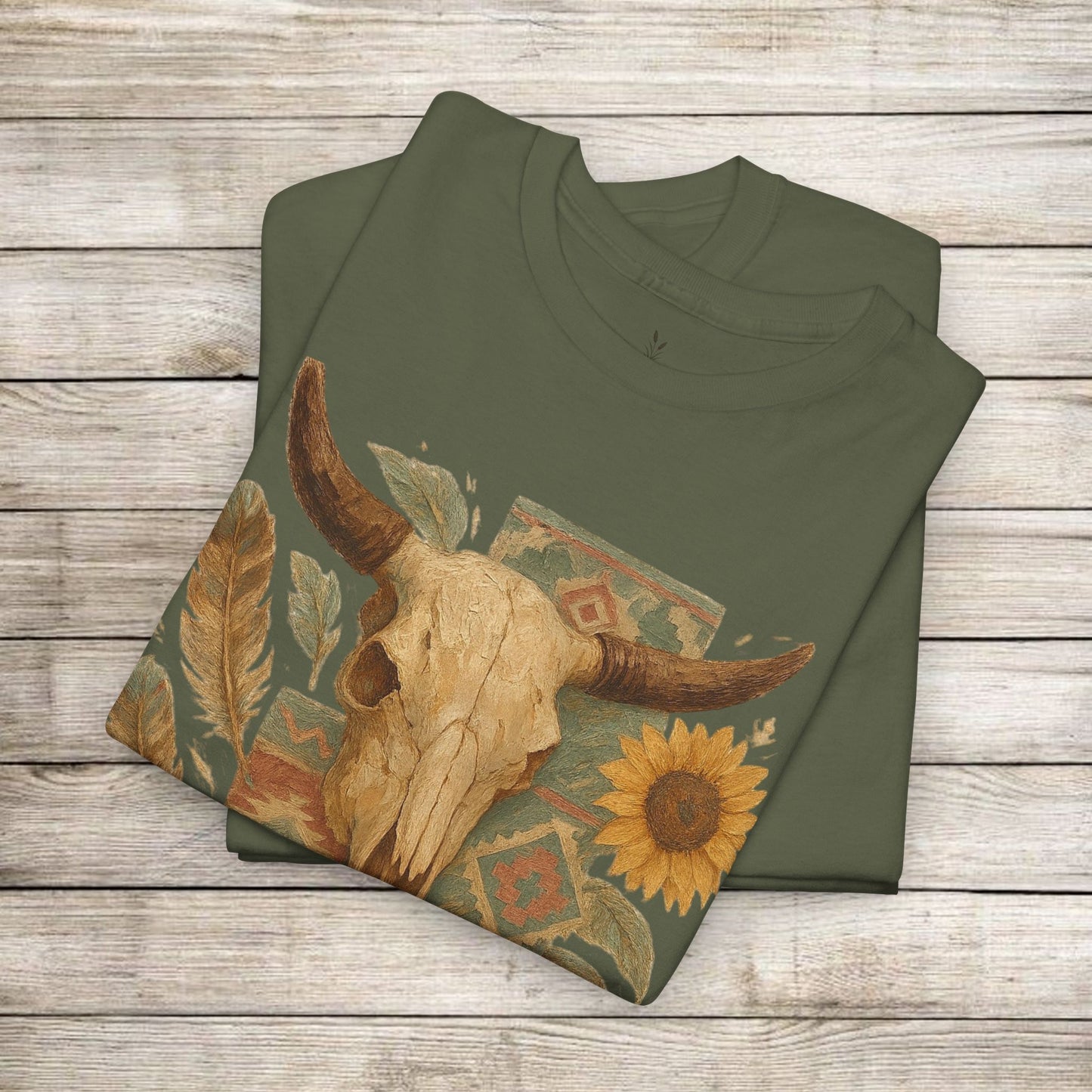 Boho Floral Tee - Unisex Heavy Cotton