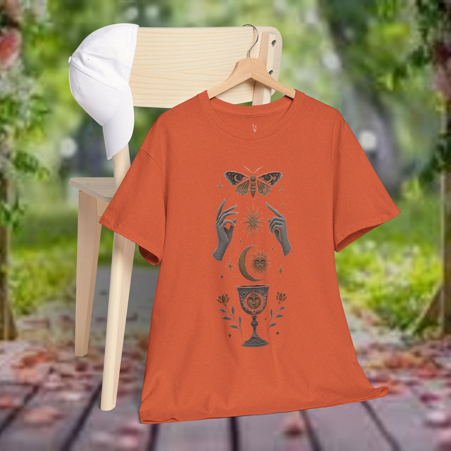 Boho Tee - Mystic Offering: Lunar Wisdom & Divine Flow Design