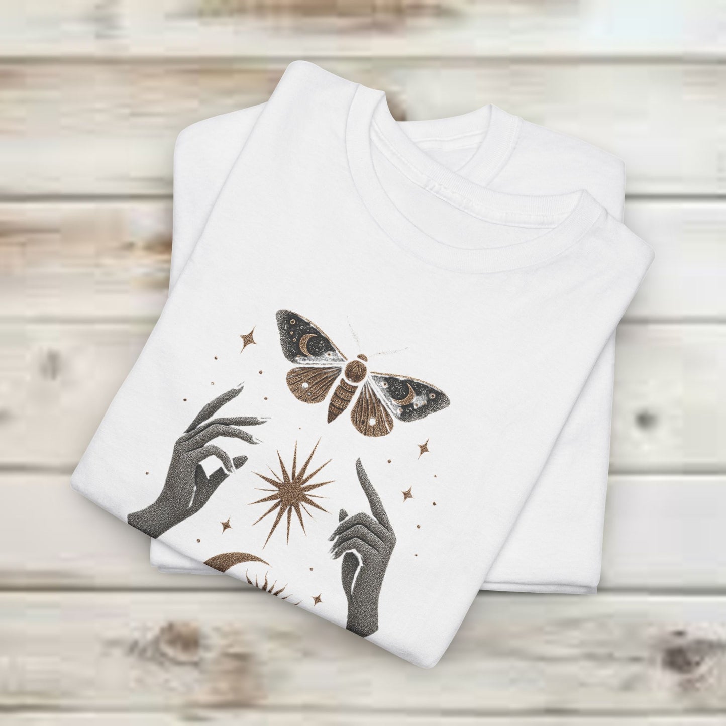 Boho Tee - Mystic Offering: Lunar Wisdom & Divine Flow Design