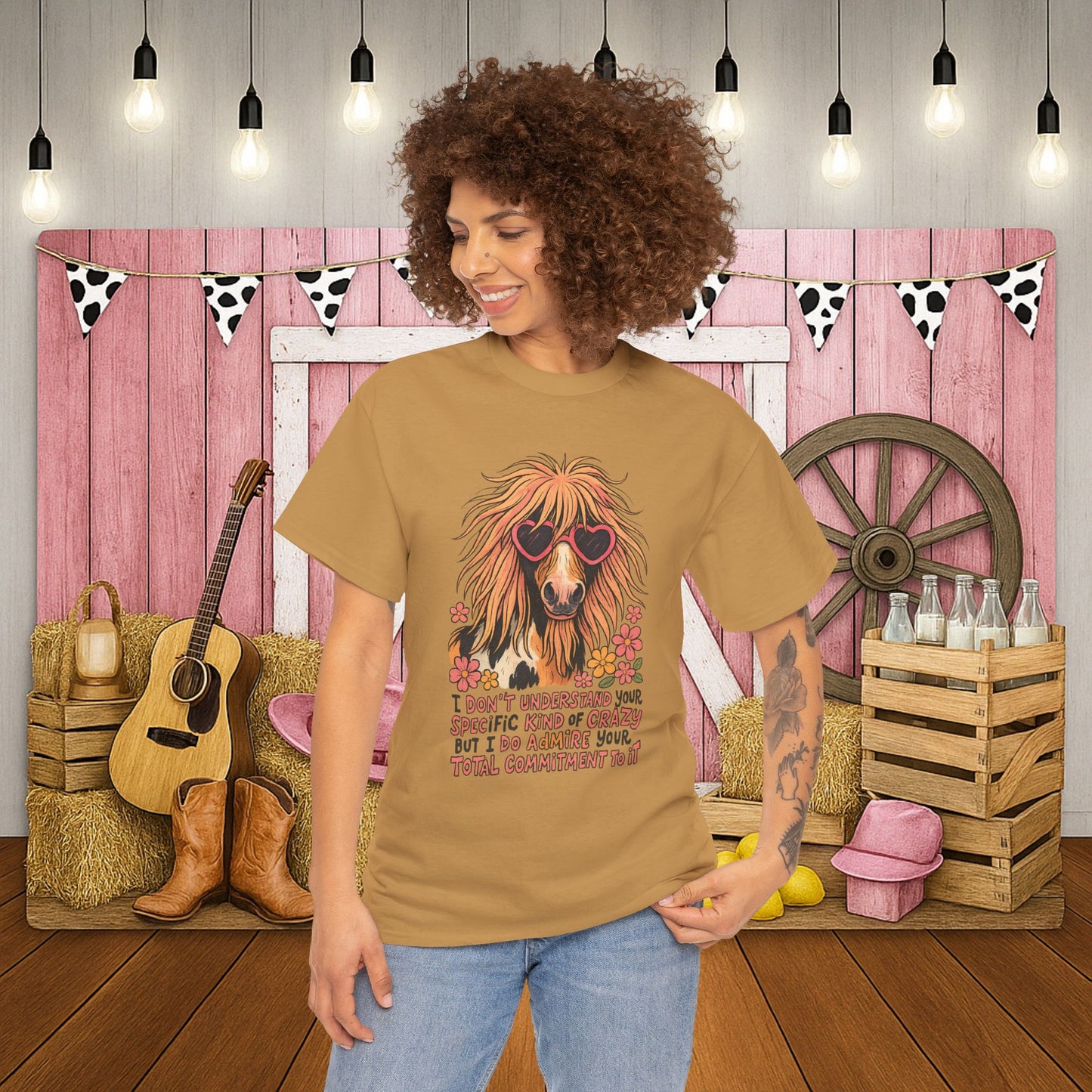 Cotton Tee - PrairieSpirits Designer Collection, Specific Kinda Crazy Print