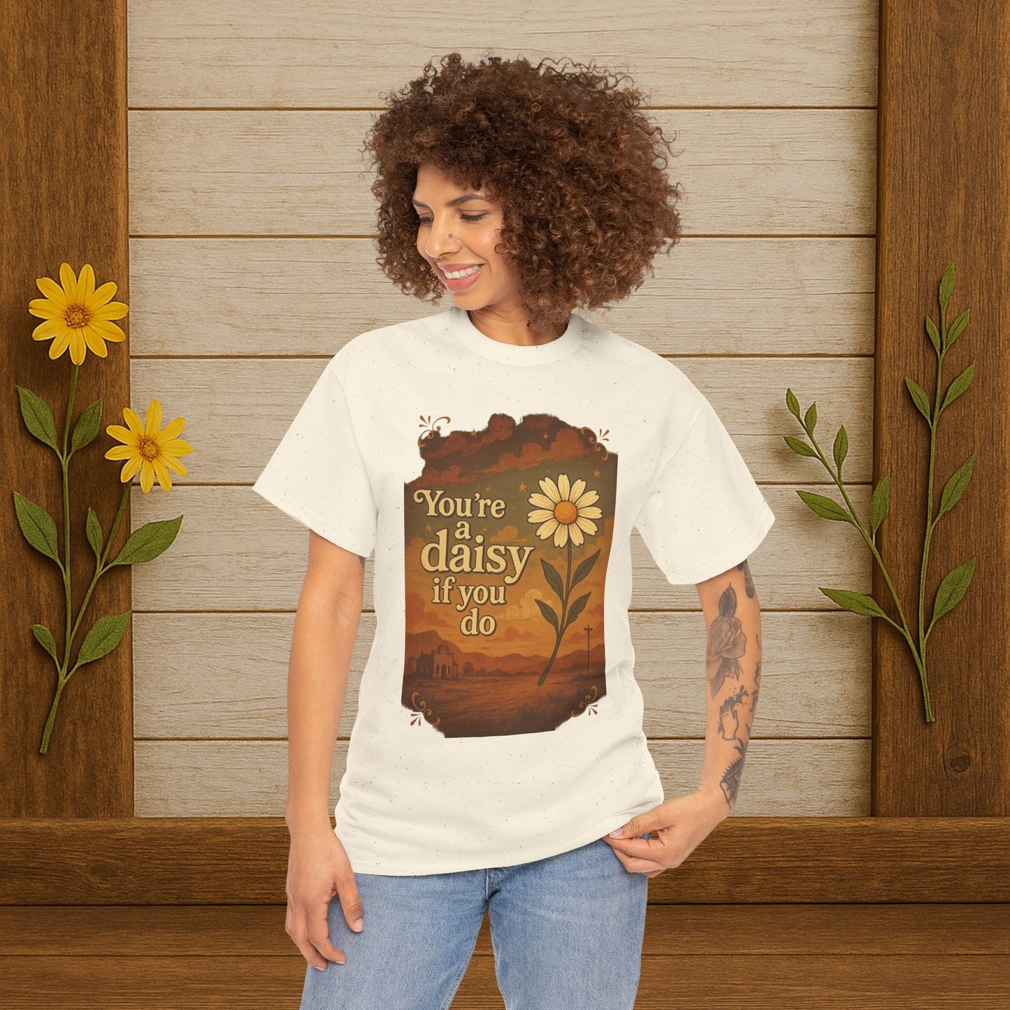 Vintage Daisy Unisex Tee - PrairieSpirits Designers Collection
