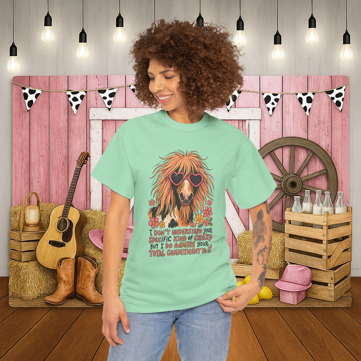 Cotton Tee - PrairieSpirits Designer Collection, Specific Kinda Crazy Print