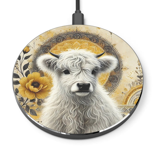 MiniMoo Yellow Flower Charger - PrairieSpirits Designers Collection