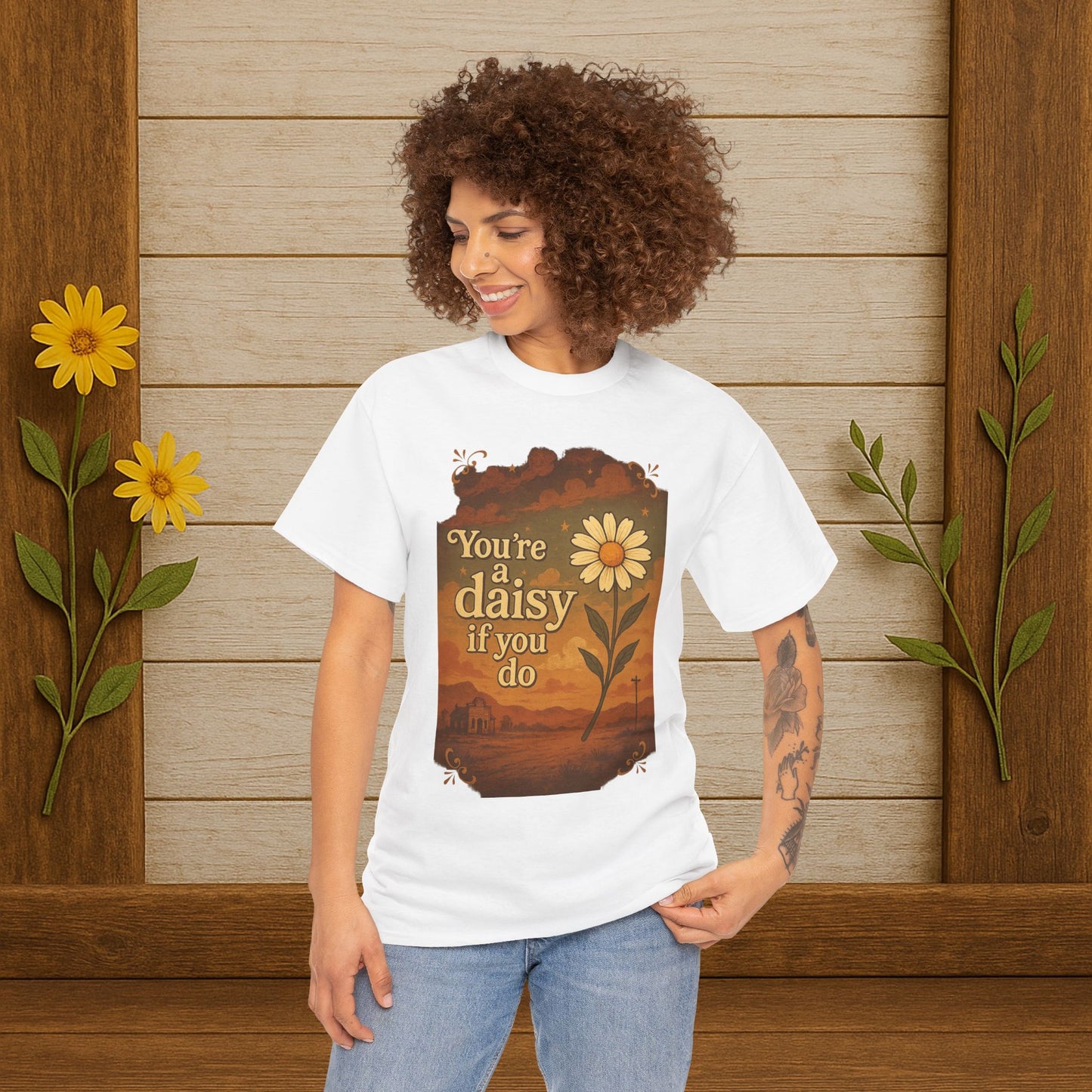 Vintage Daisy Unisex Tee - PrairieSpirits Designers Collection