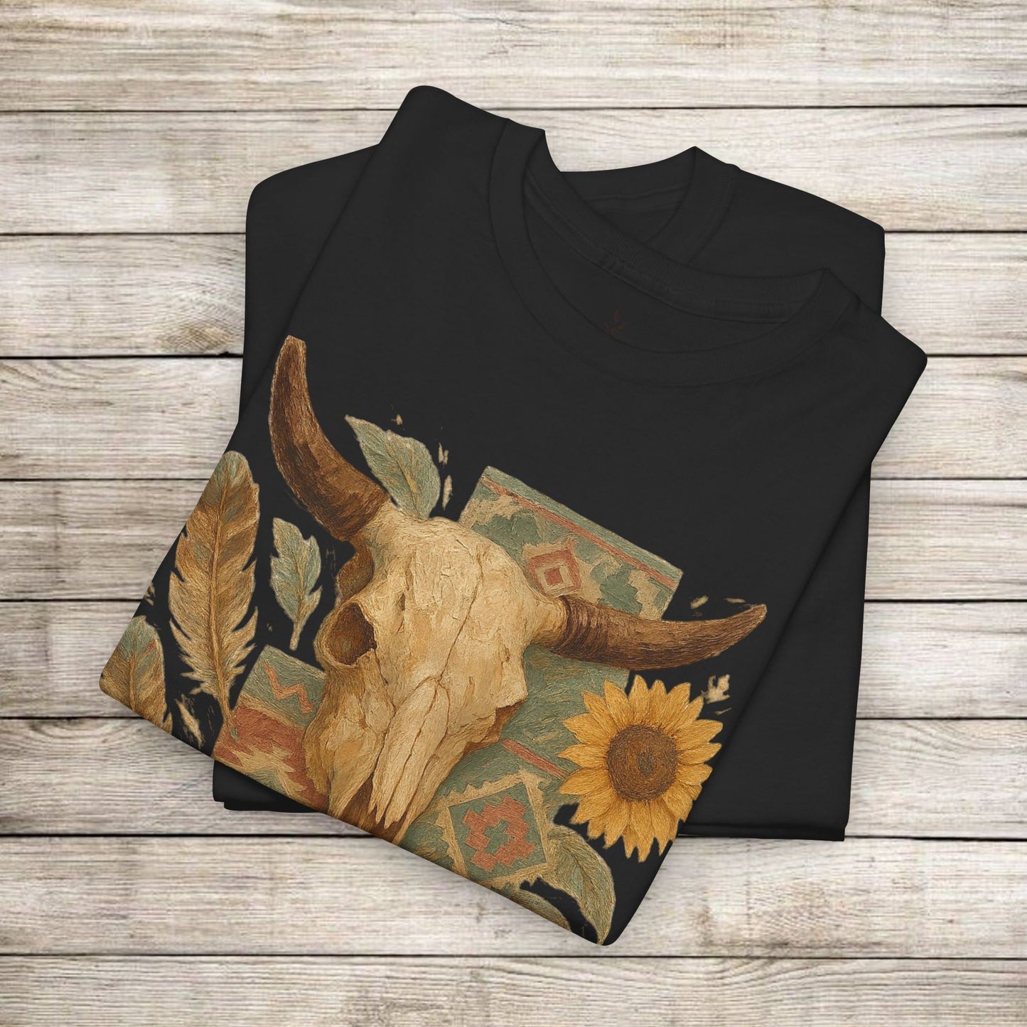 Boho Floral Tee - Unisex Heavy Cotton