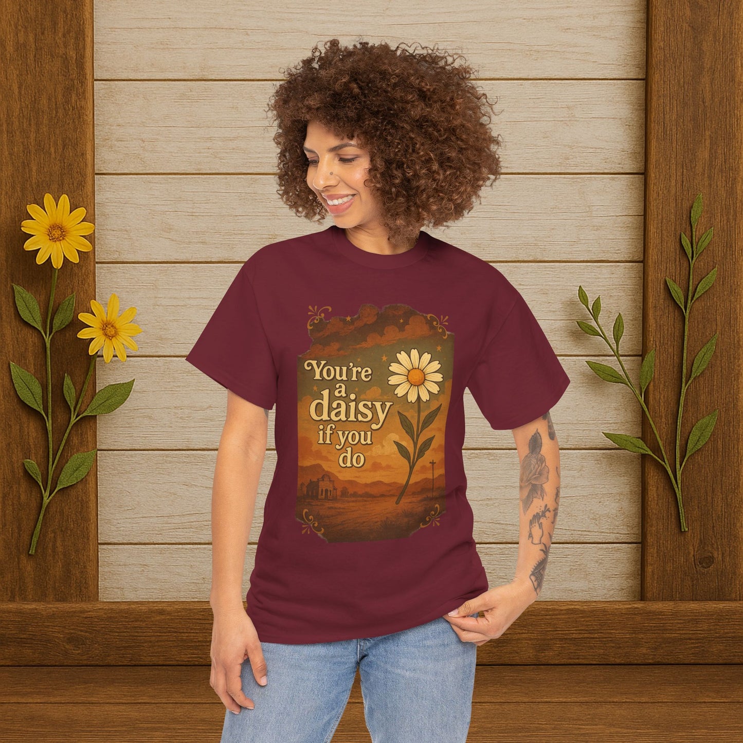 Vintage Daisy Unisex Tee - PrairieSpirits Designers Collection