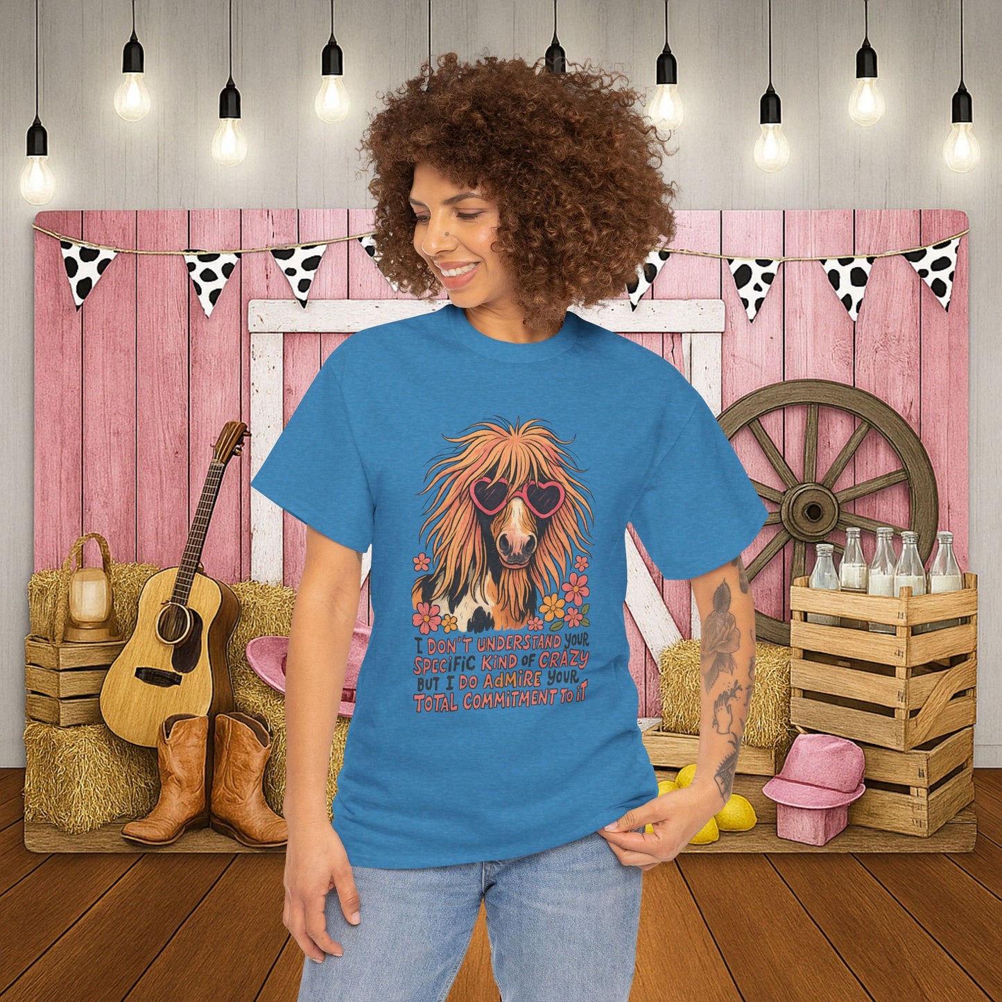 Cotton Tee - PrairieSpirits Designer Collection, Specific Kinda Crazy Print