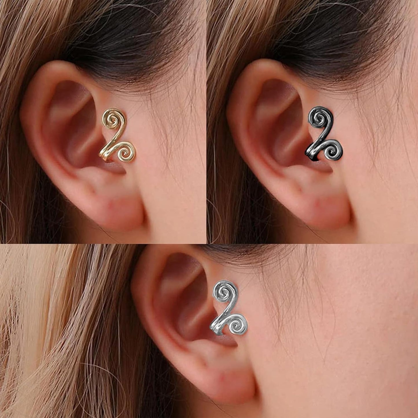 Acupressure Clip on Earrings - Non Piercing Acupoint Ear Clips for Women & Men