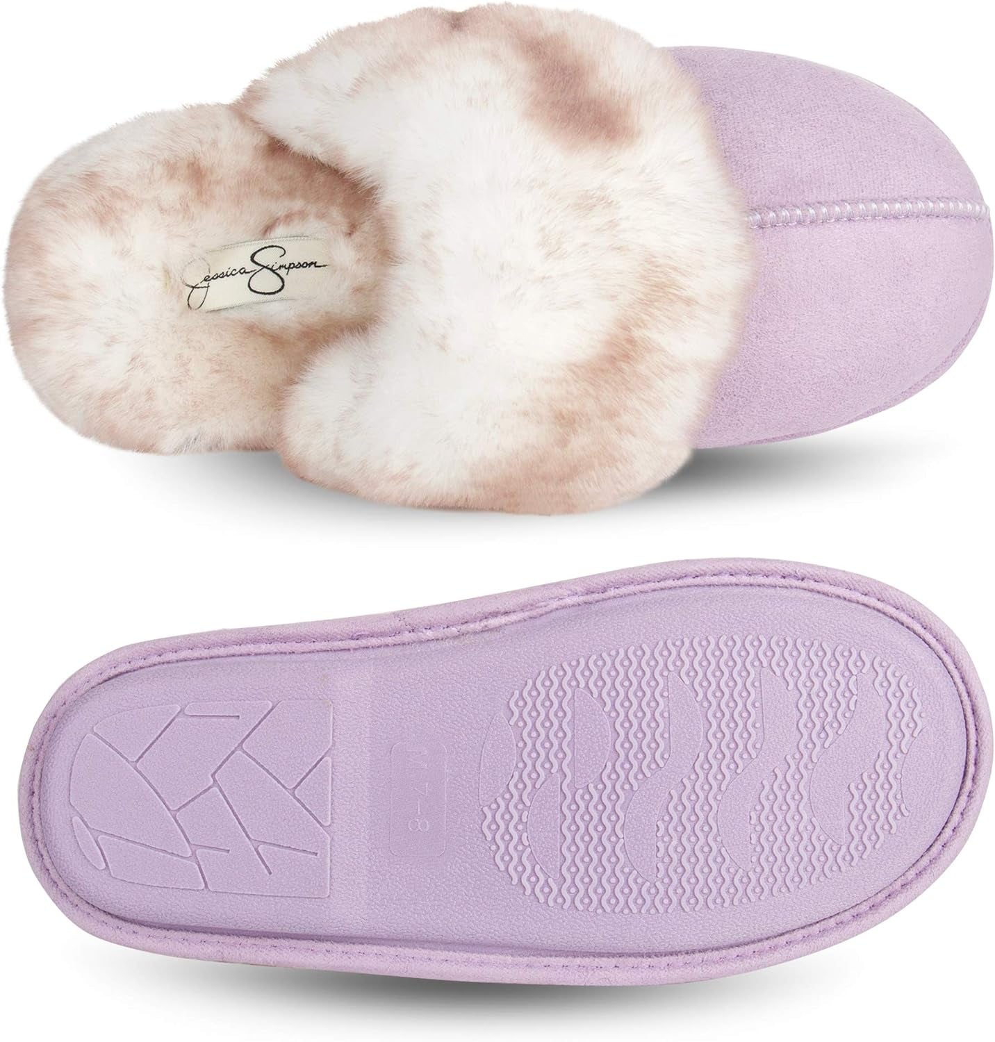 Womens Comfy Faux Fur House Slipper Scuff Memory Foam Slip on Anti-Skid Soleslipper