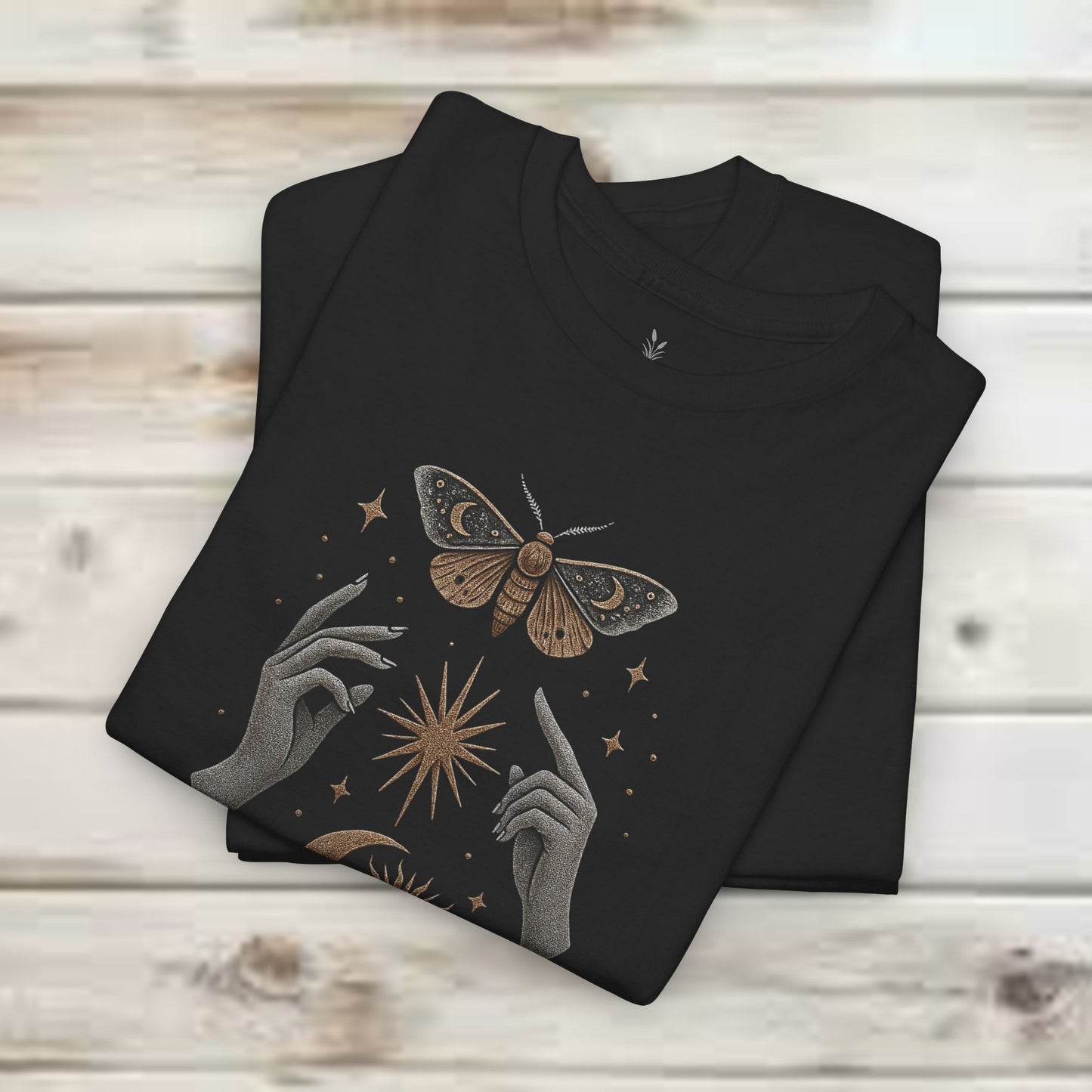 Boho Tee - Mystic Offering: Lunar Wisdom & Divine Flow Design