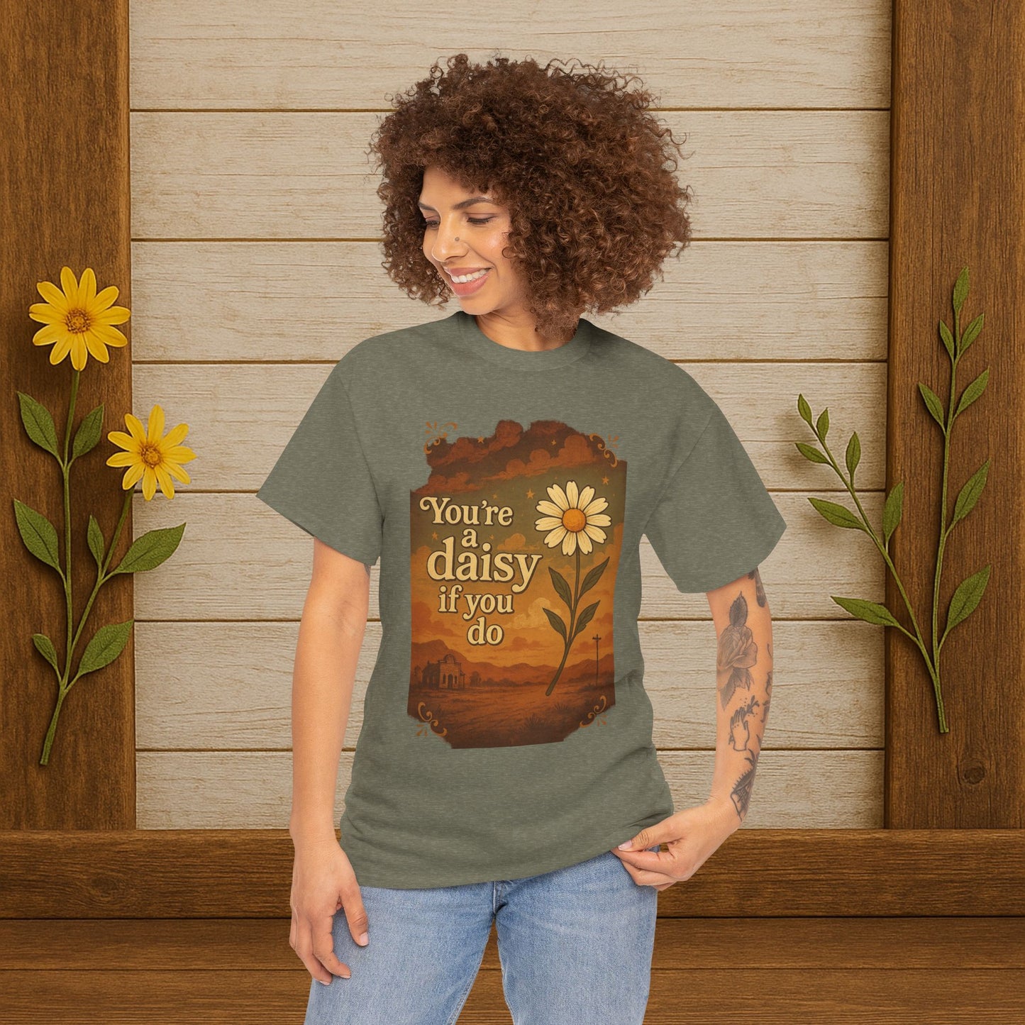 Vintage Daisy Unisex Tee - PrairieSpirits Designers Collection
