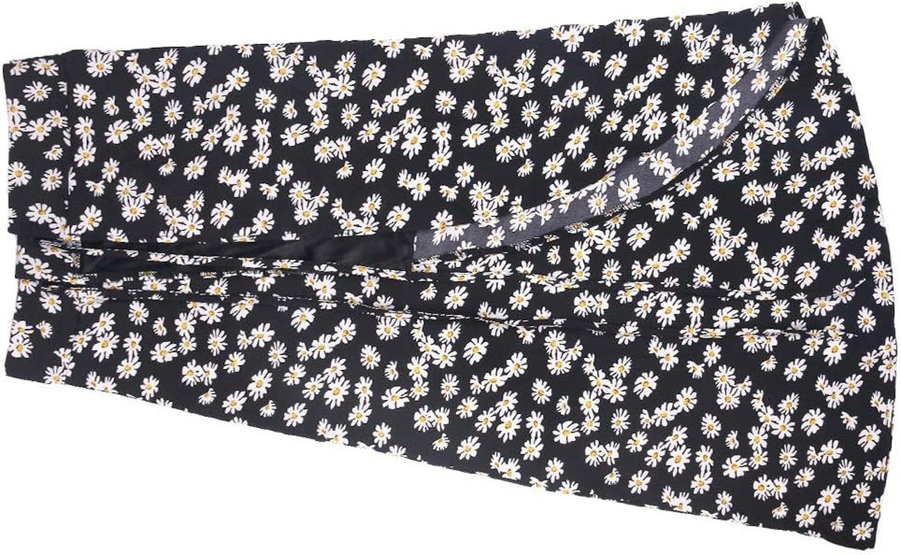 Womens Boho Floral Tie up Waist Summer Beach Wrap Cover up Maxi Skirt