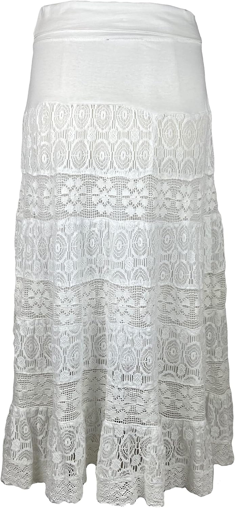 Women'S 2025 Summer Boho Peasant Tiered Long Lace Skirt Maxi - Net Flared Long Maxi Skirts for Women