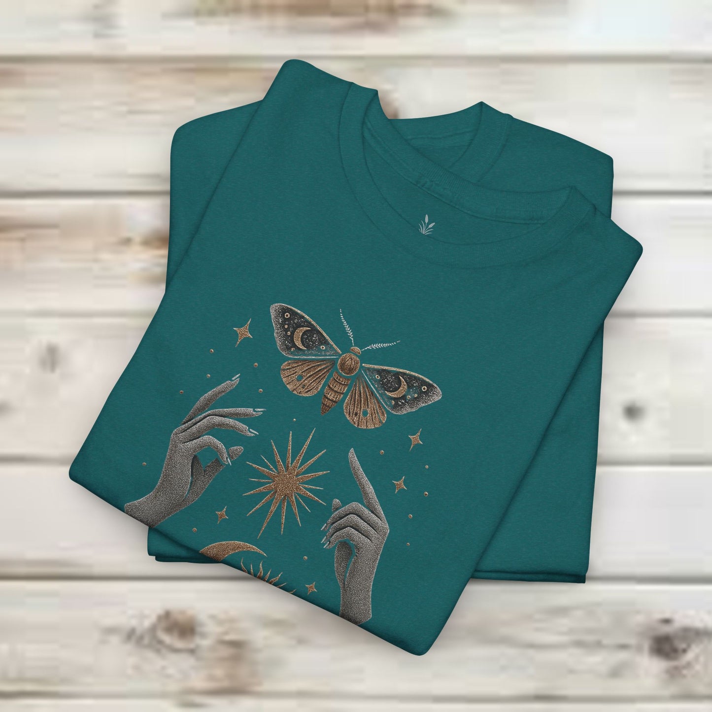 Boho Tee - Mystic Offering: Lunar Wisdom & Divine Flow Design