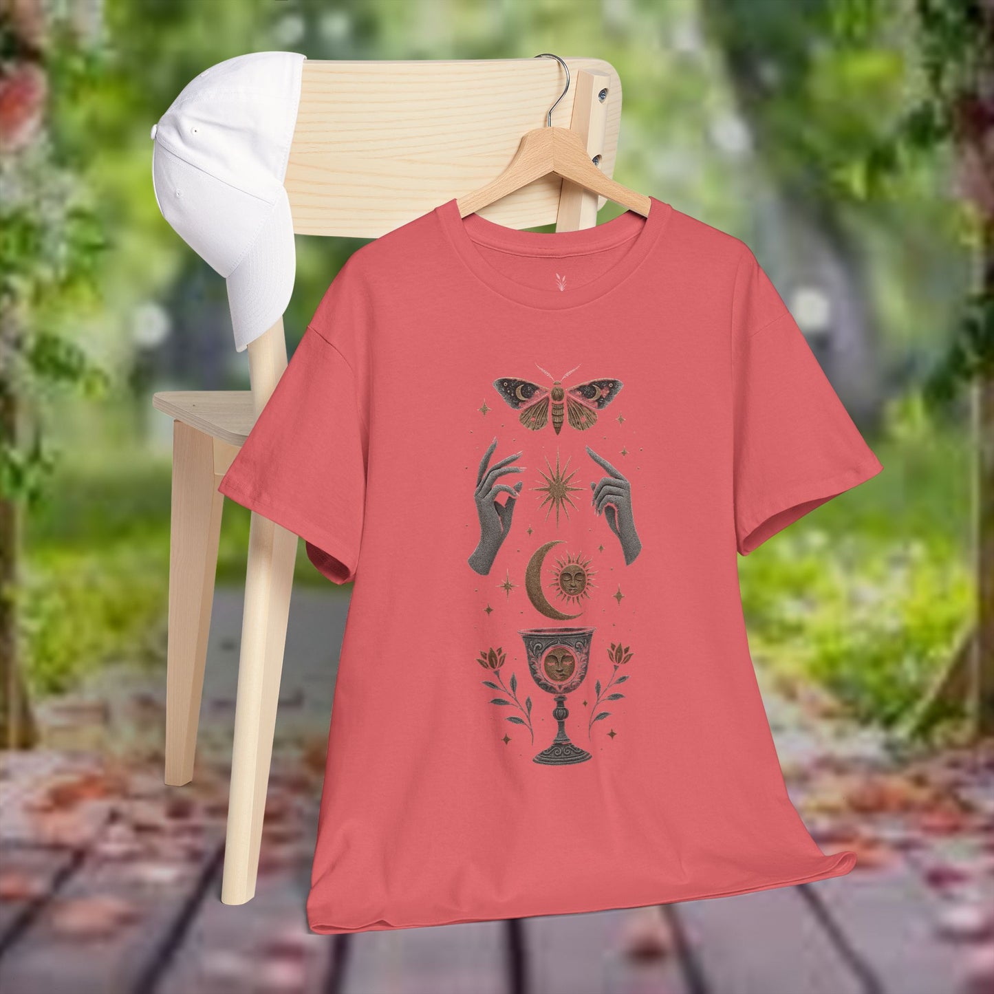 Boho Tee - Mystic Offering: Lunar Wisdom & Divine Flow Design