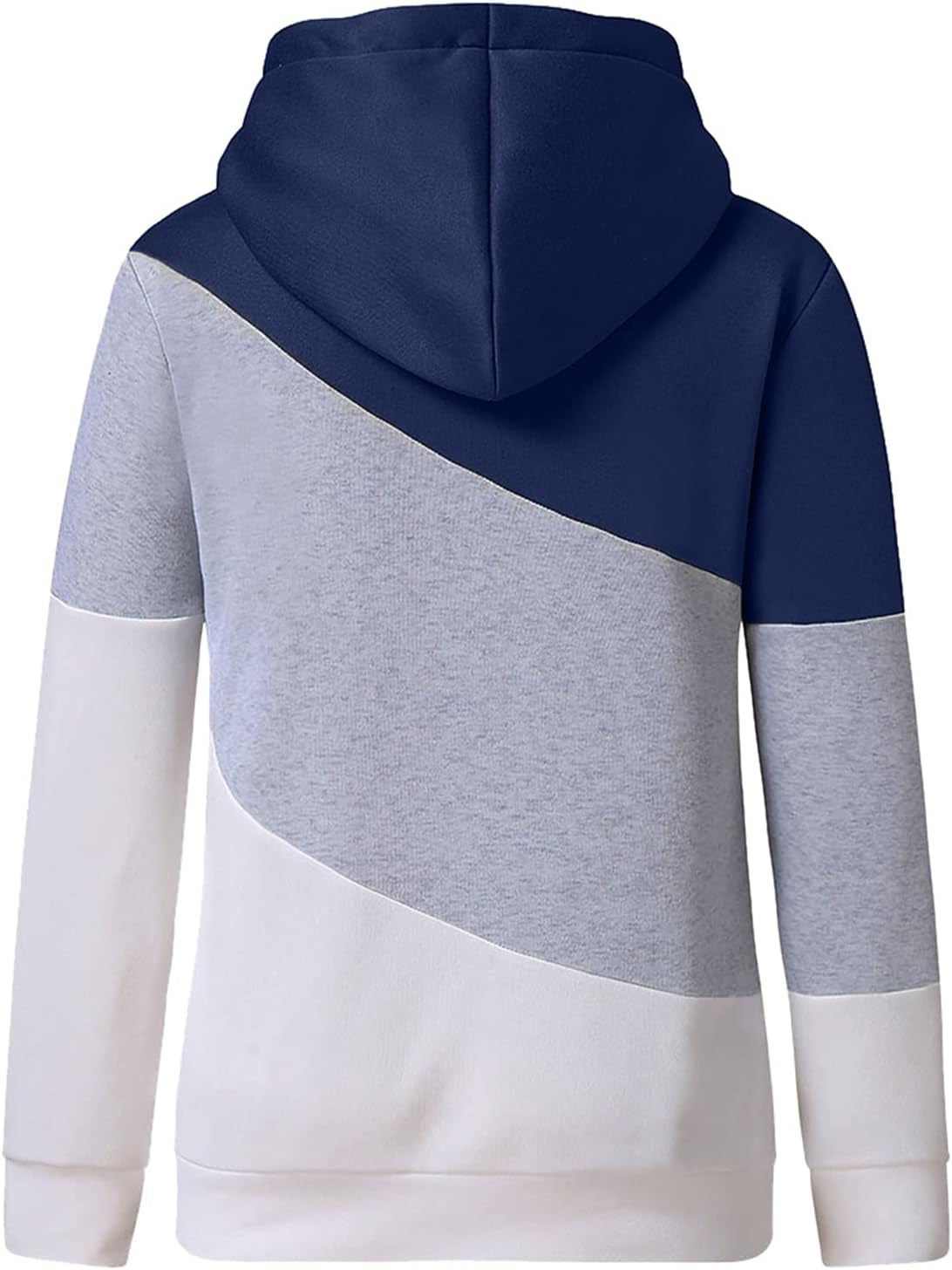 Women Color Block Sweatshirts Turtleneck Pullovers Sweater High Neck Tops Autumn Winter Hoodies Coat