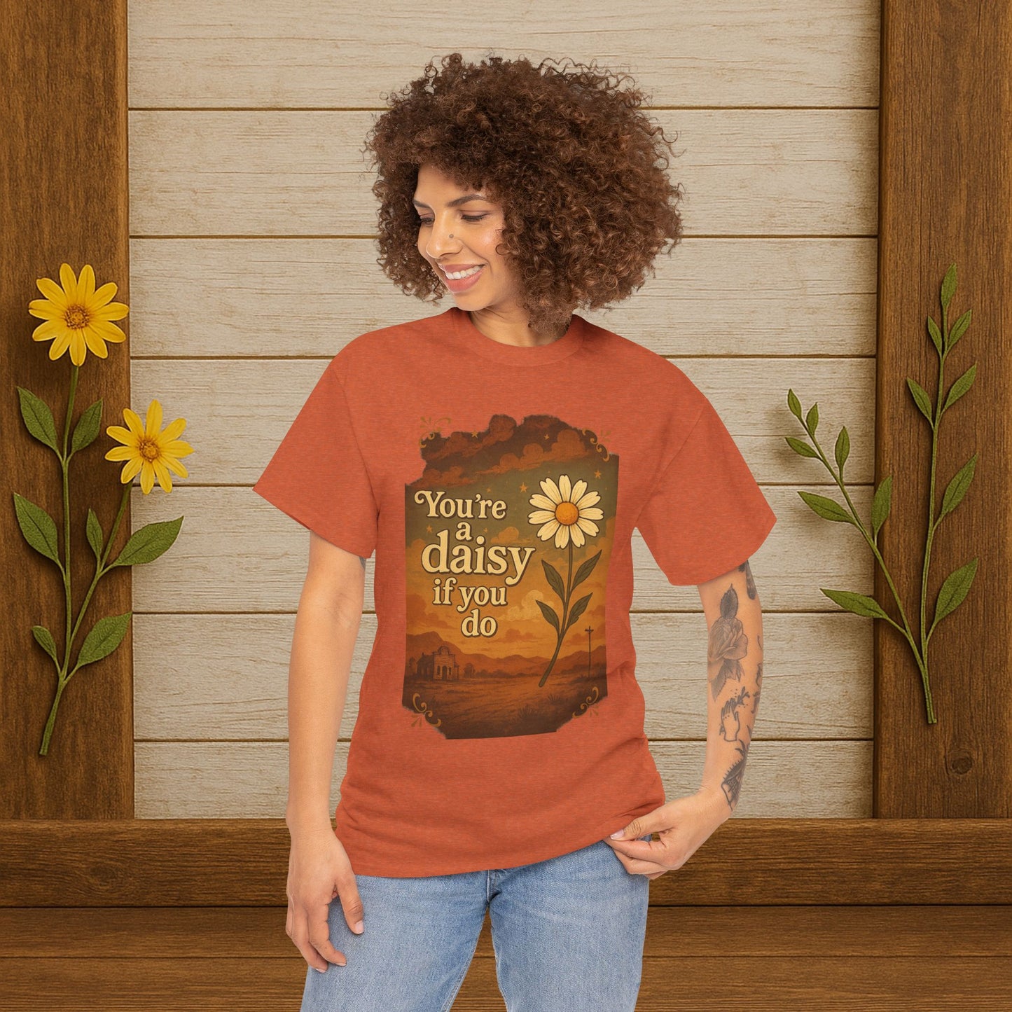 Vintage Daisy Unisex Tee - PrairieSpirits Designers Collection