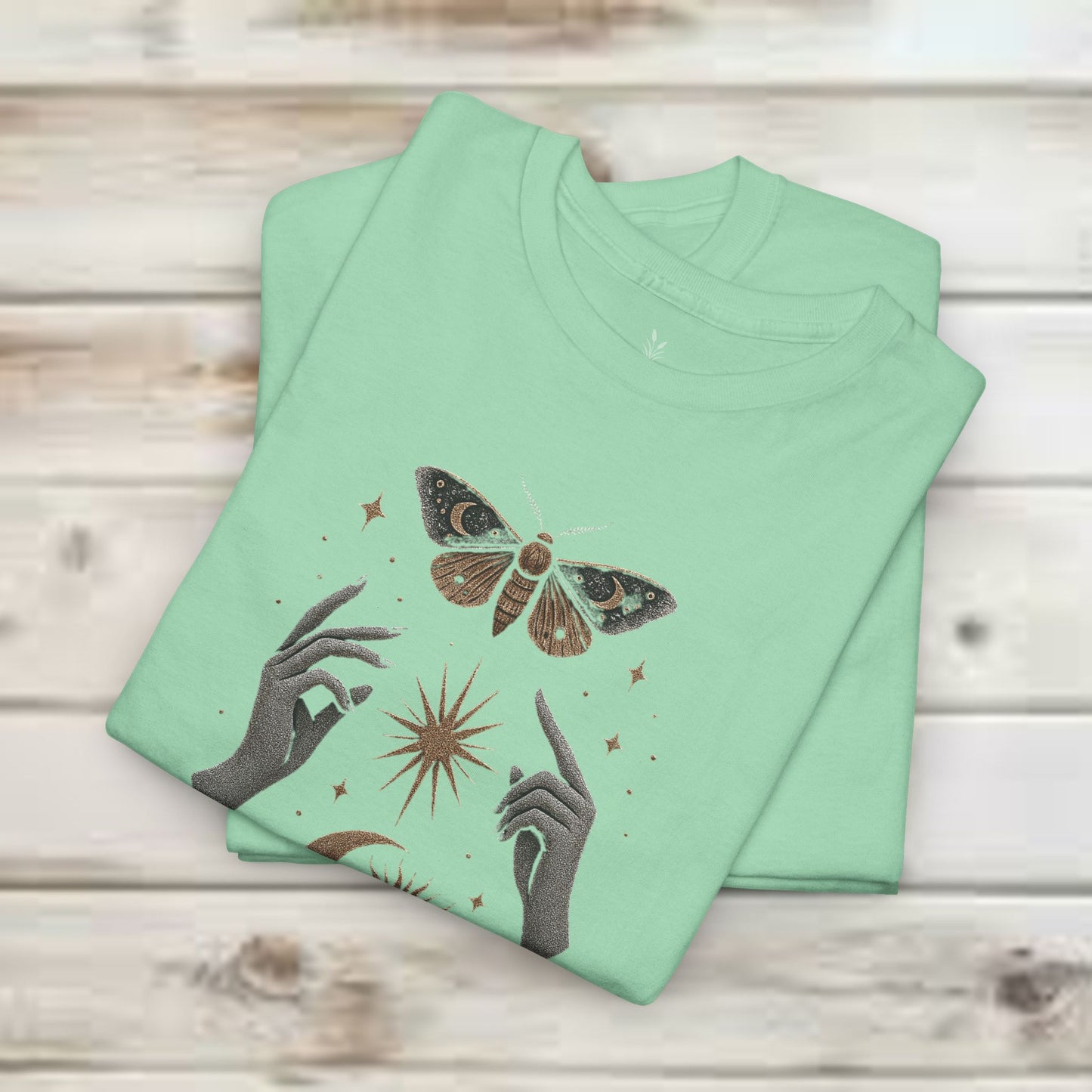 Boho Tee - Mystic Offering: Lunar Wisdom & Divine Flow Design