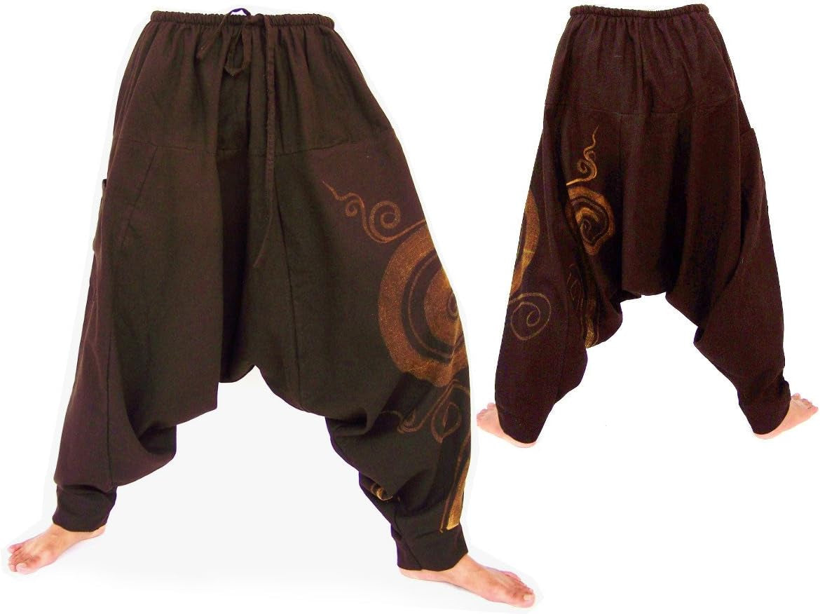 , Yoga Harem Lounge Baggy Pants Women Men, Aladdin Boho Trousers, One Size