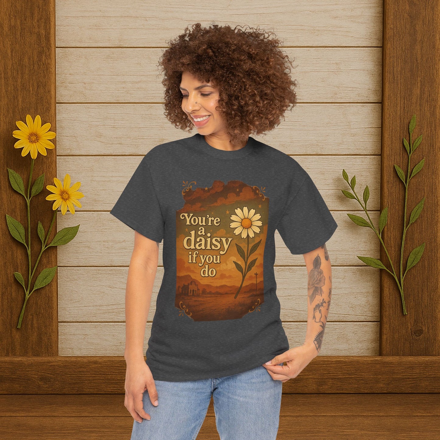 Vintage Daisy Unisex Tee - PrairieSpirits Designers Collection