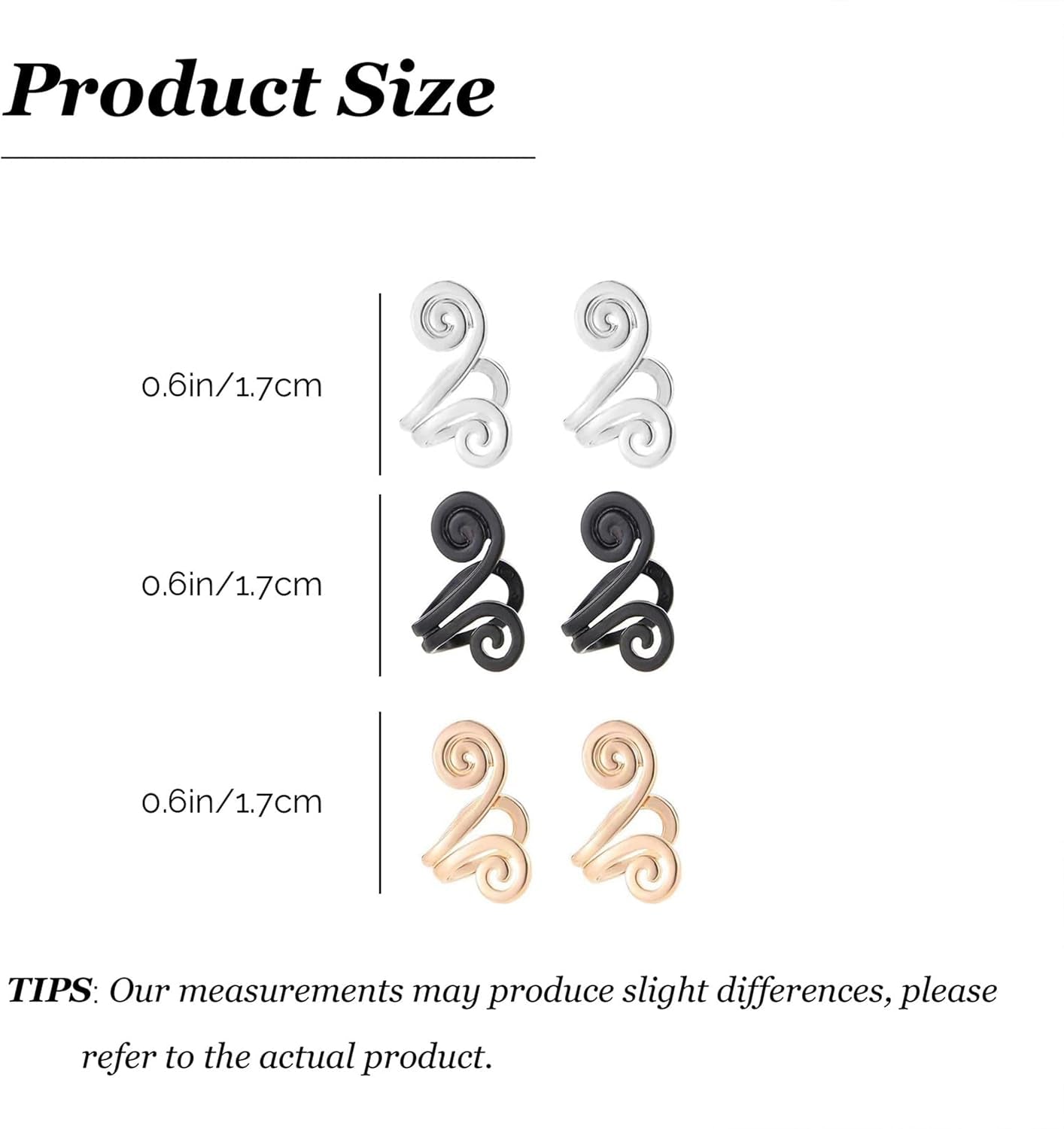 Acupressure Clip on Earrings - Non Piercing Acupoint Ear Clips for Women & Men