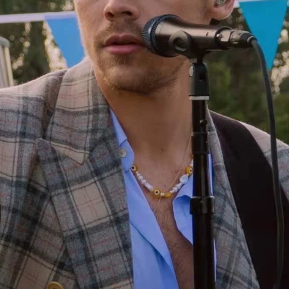 4 Colors Choice Boho Murano Glass Evil Eye Beads Necklace Handmade Turkish Evil Eye Baroque Pearl Chokers Women Jewelry