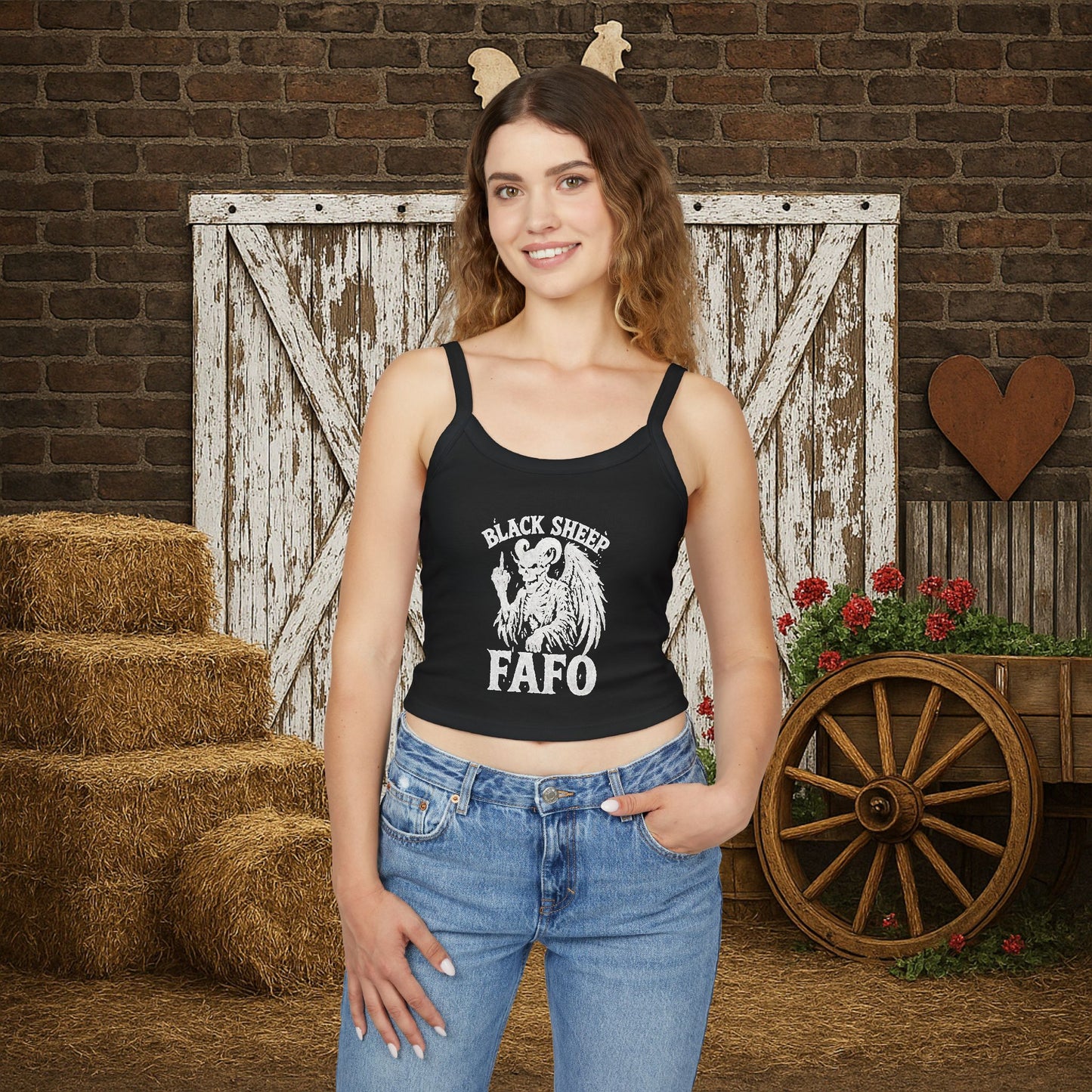 Black Sheep Graphic Tank Top for Women - FAFO Design