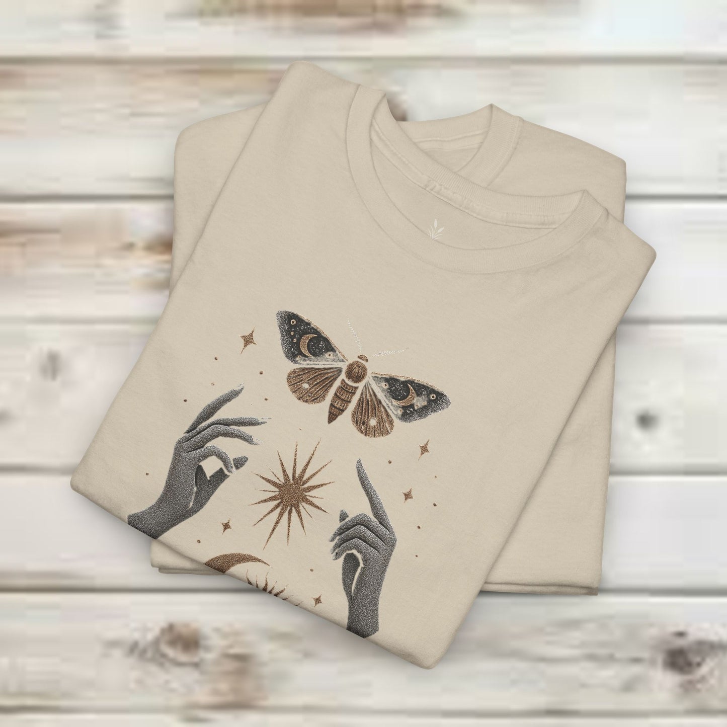Boho Tee - Mystic Offering: Lunar Wisdom & Divine Flow Design