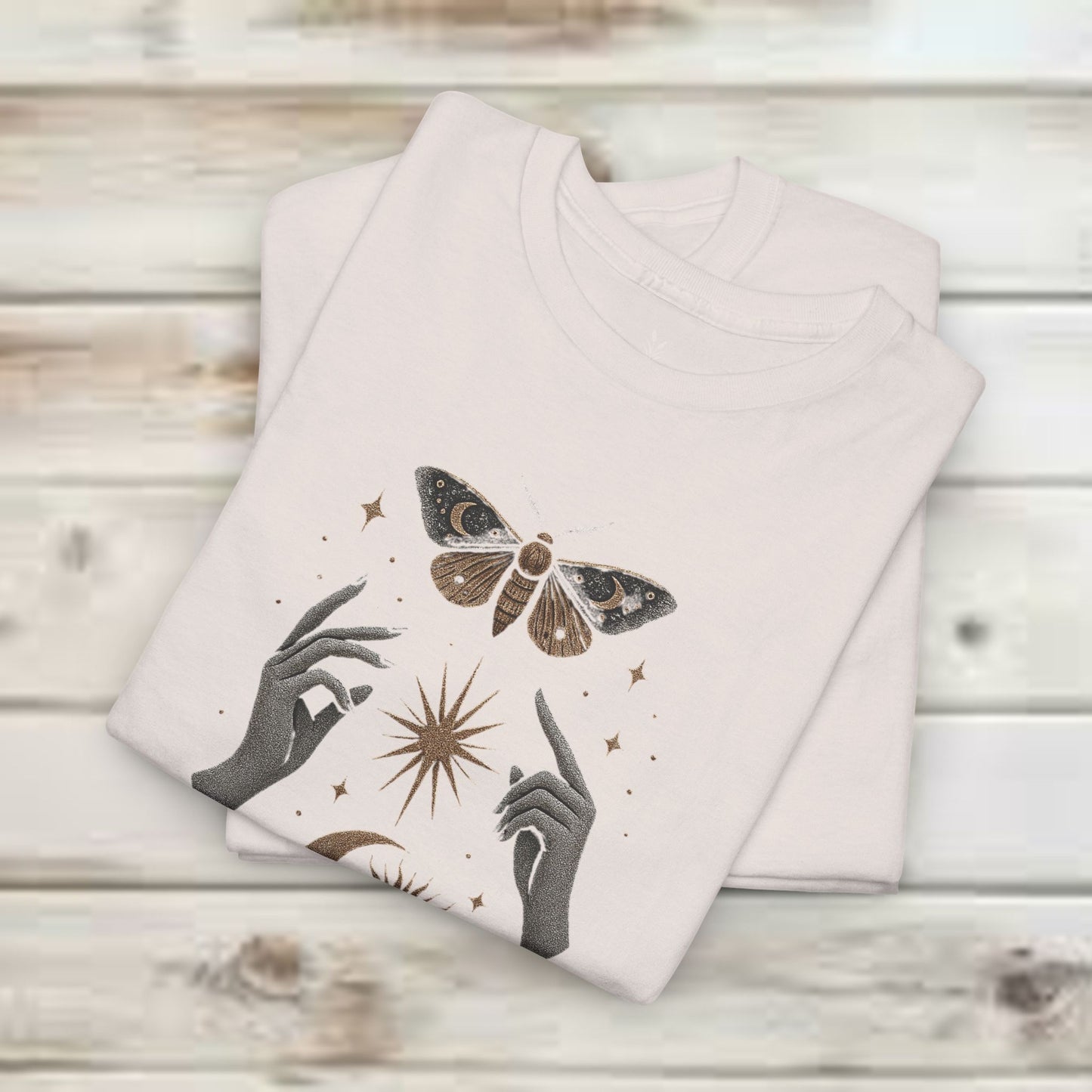 Boho Tee - Mystic Offering: Lunar Wisdom & Divine Flow Design